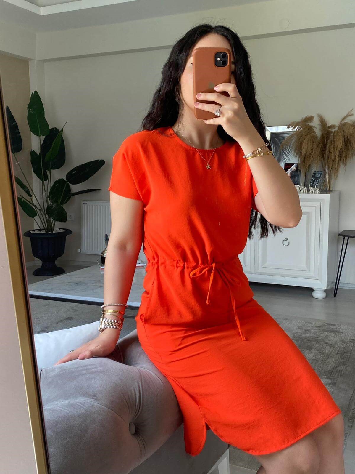 CEPLİ VİSKON ELBİSE