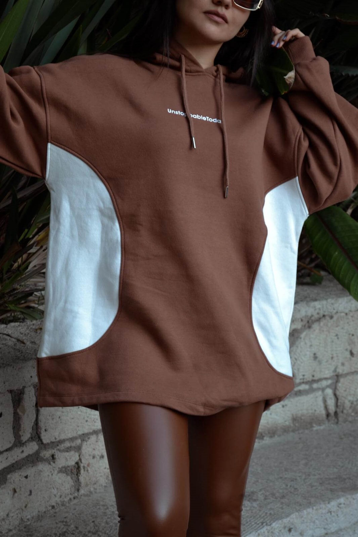 KAHVE KREM SWEATSHIRT