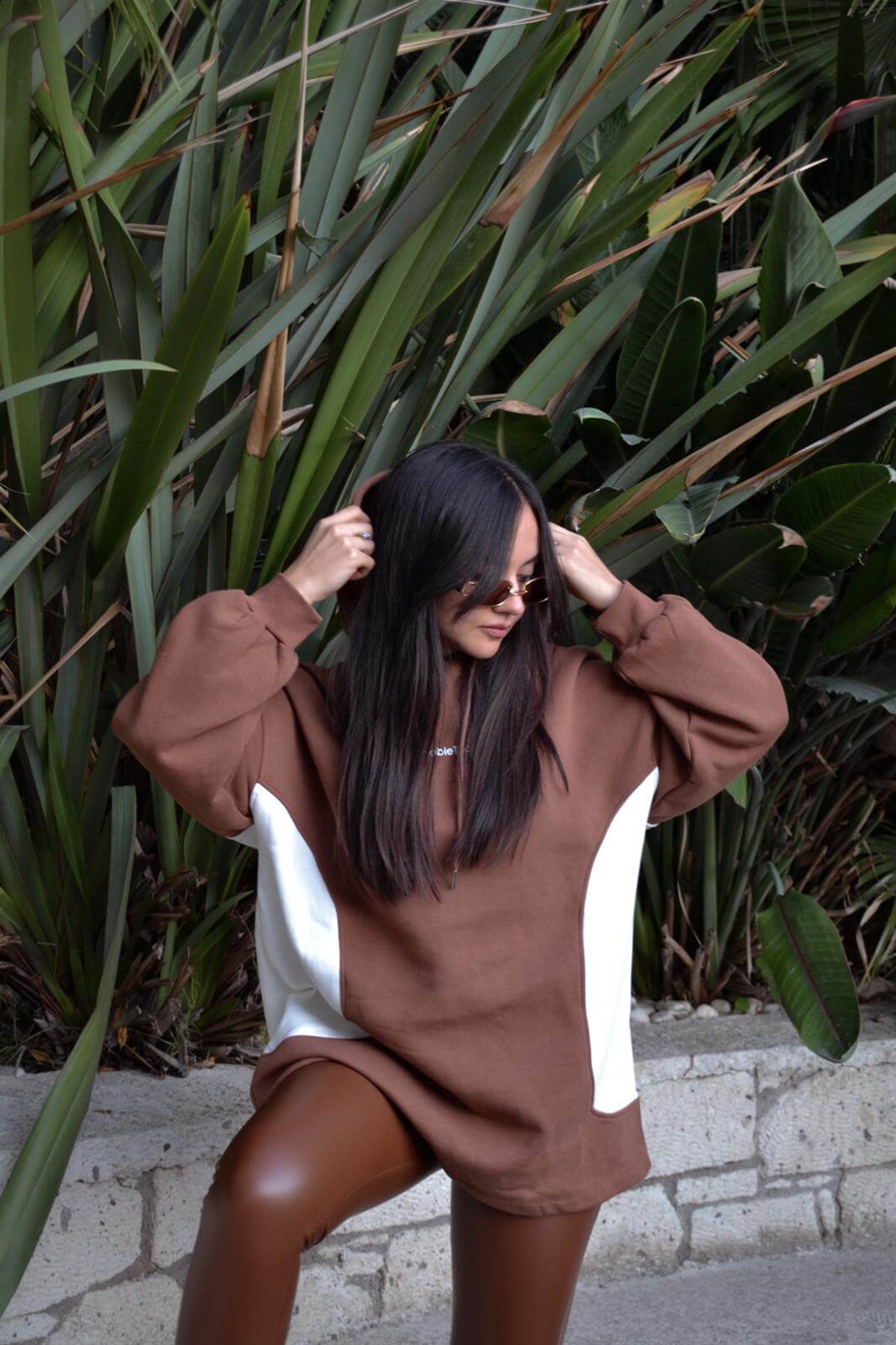 KAHVE KREM SWEATSHIRT