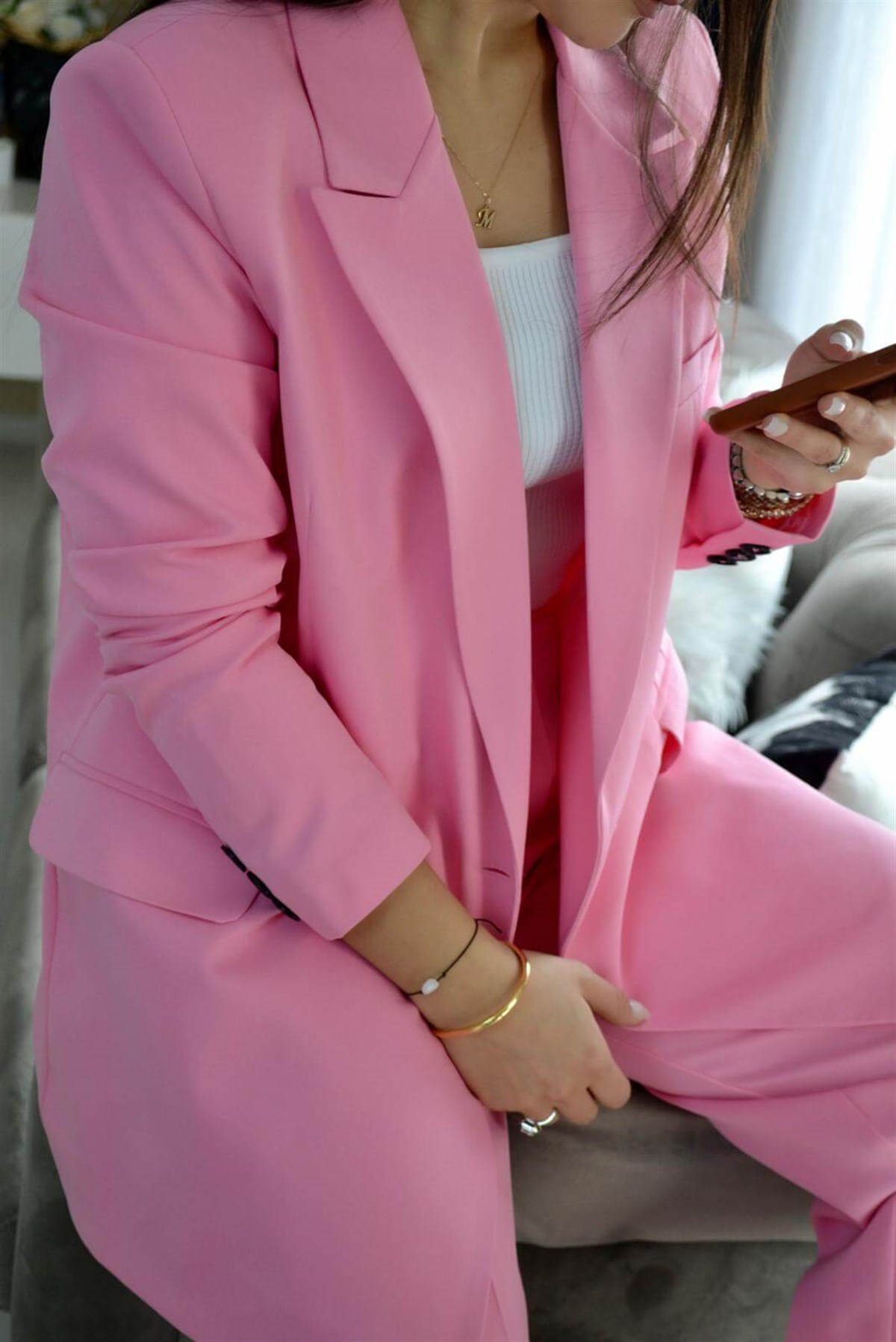 PEMBE BLAZER CEKET