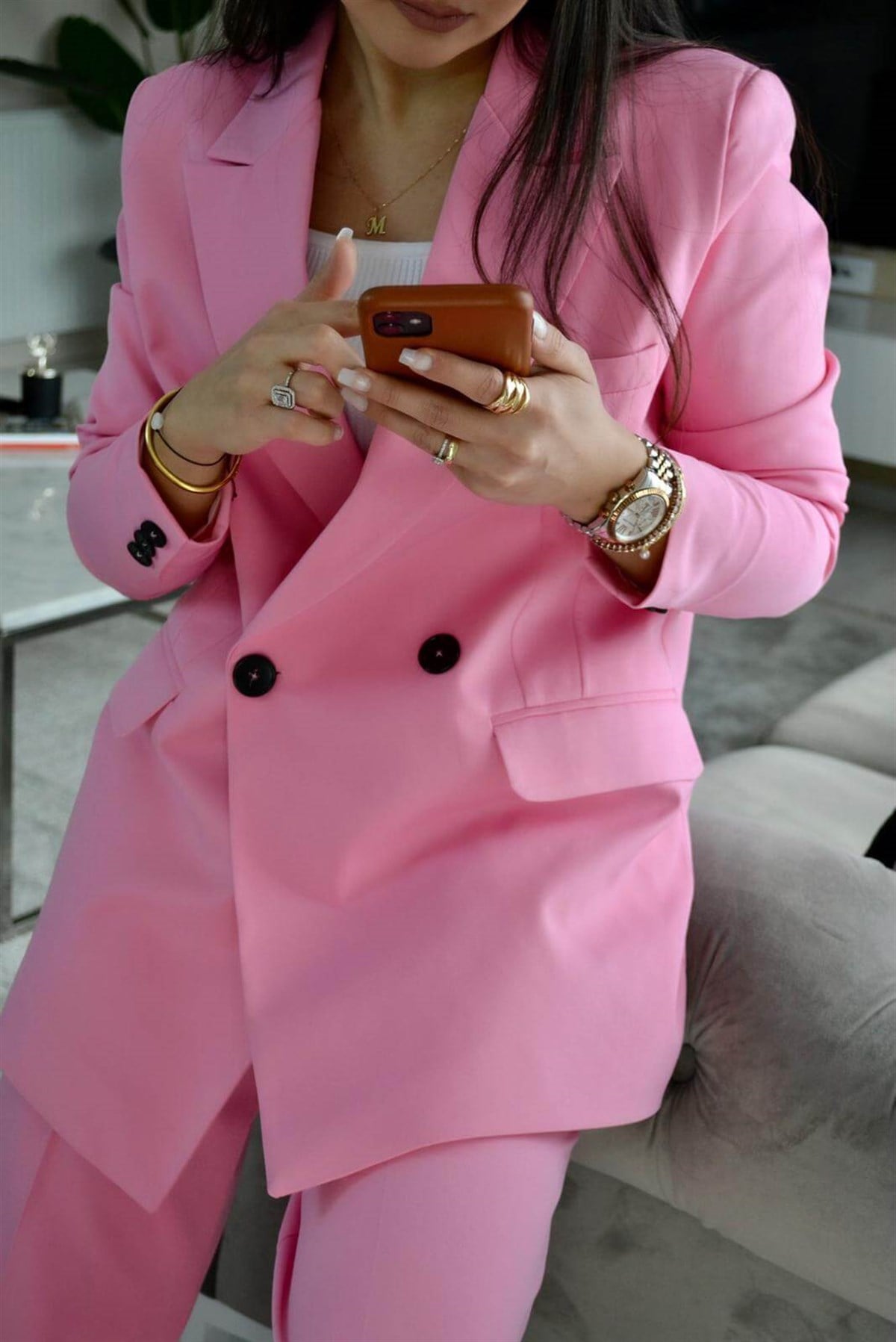 PEMBE BLAZER CEKET
