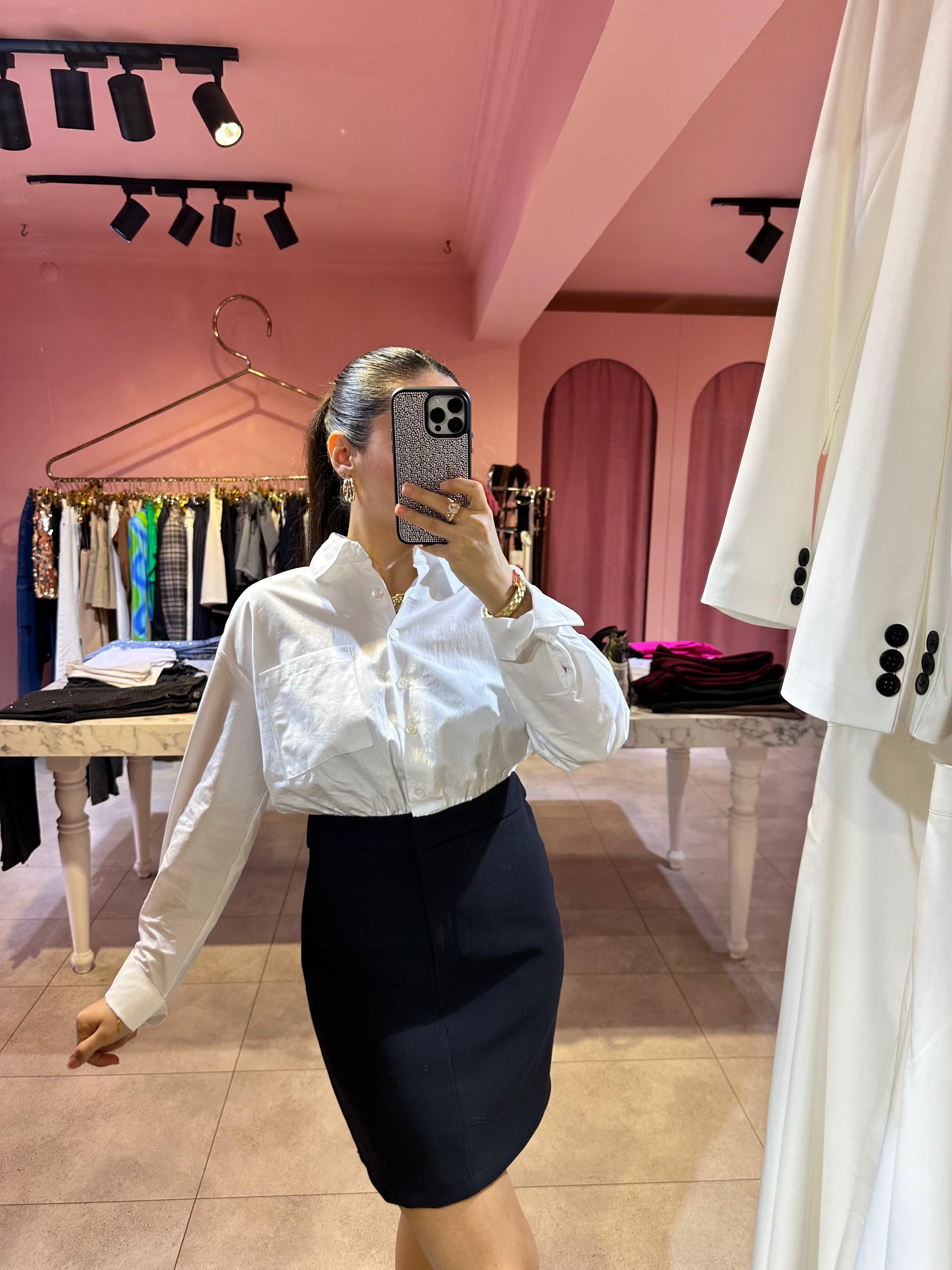 POPLİN DETAY ELBİSE