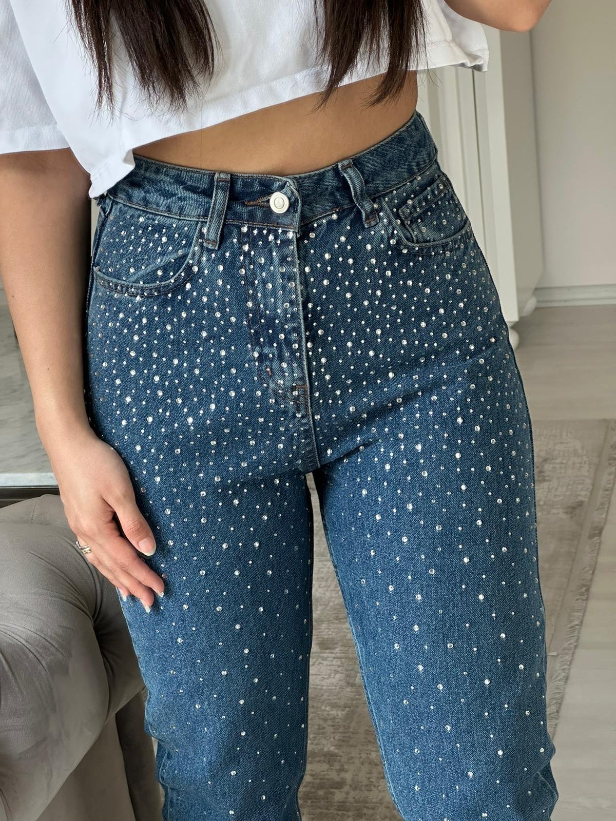 TAŞ İŞLEMELİ TASARIM JEAN