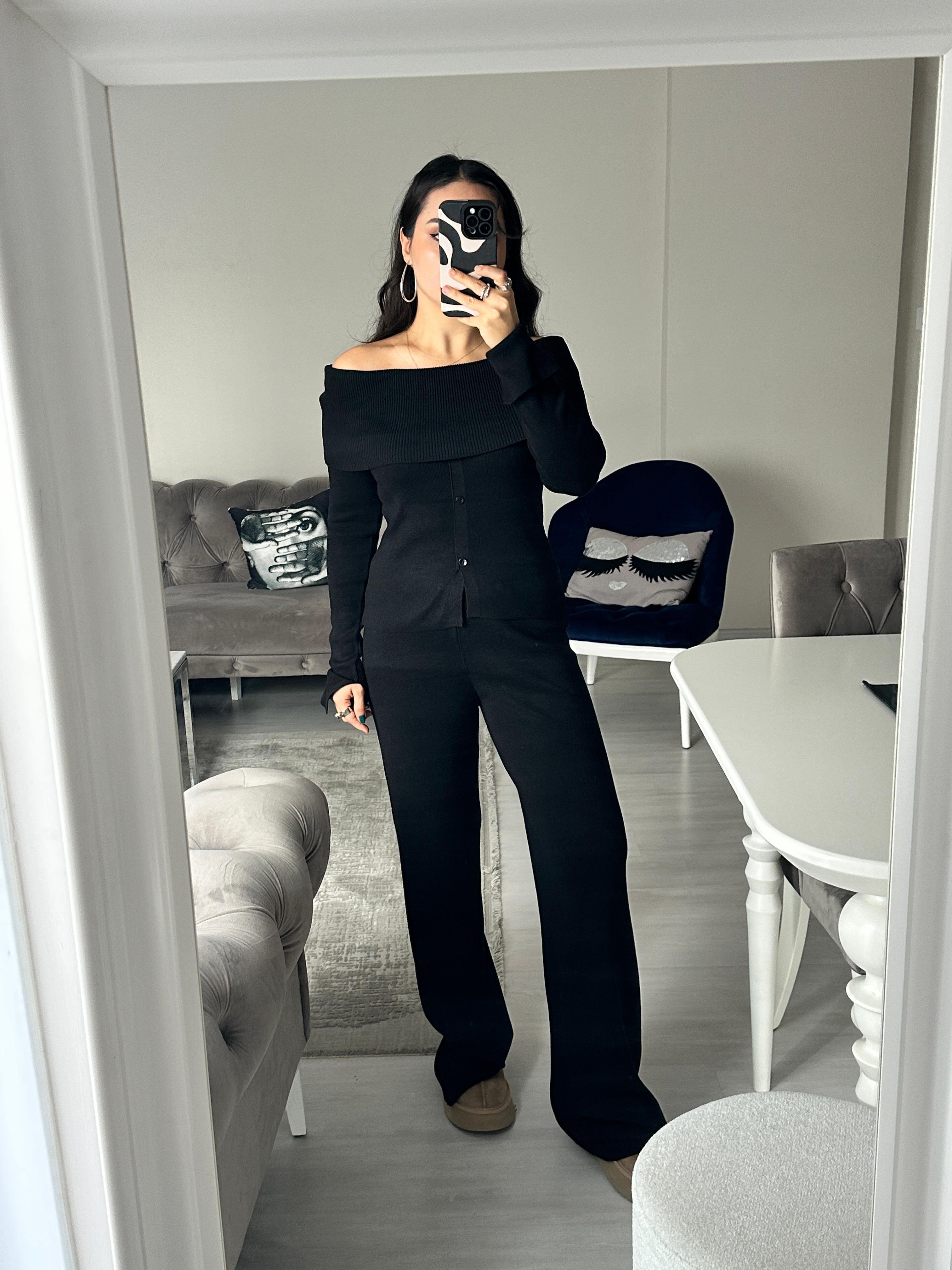 TRİKO İKİLİ TAKIM SİYAH