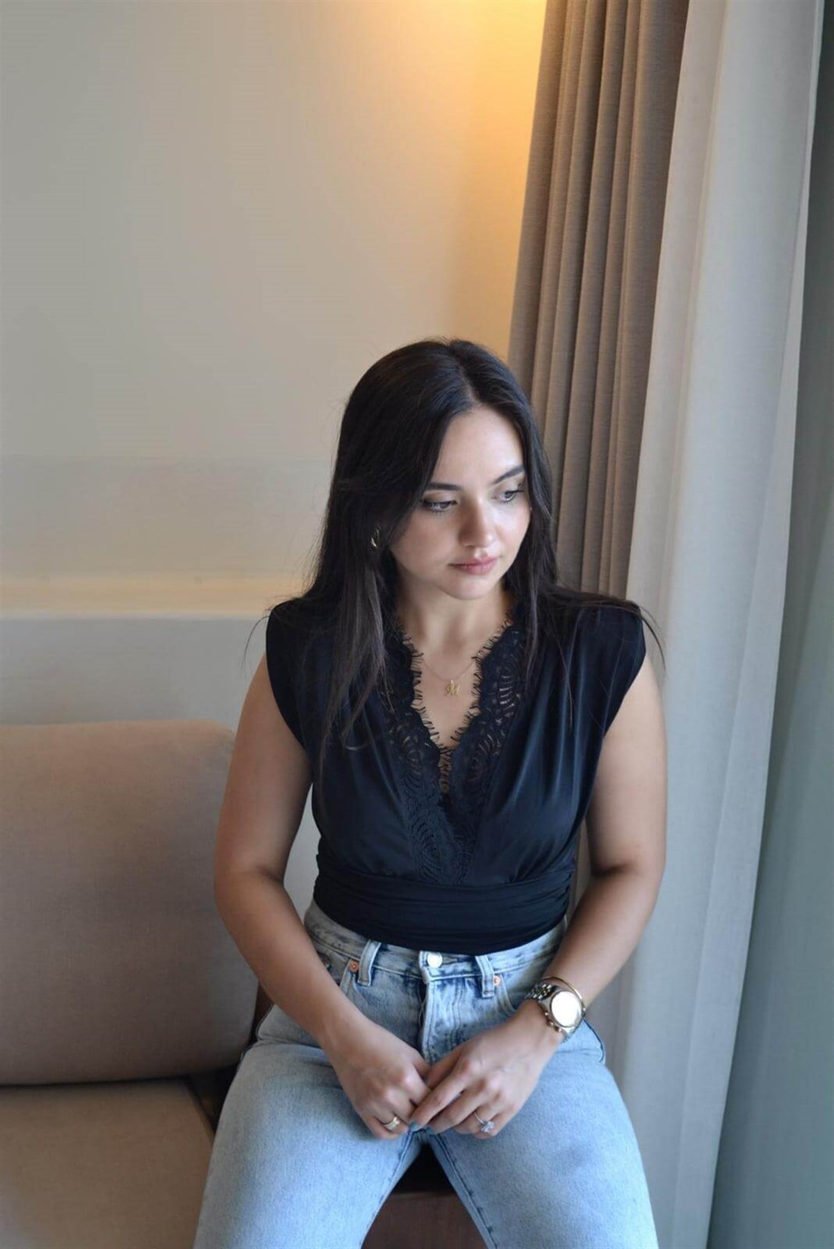 VATKALI DANTELLI BODYSUIT SIYAH