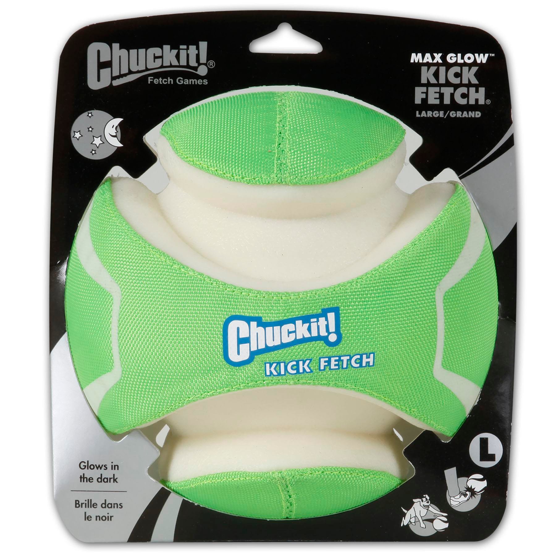Chuckit! Kick Fetch Max Glow Gece Parlayan Oyun Topu (Büyük Boy) - Oyun Topları ve Frizbiler