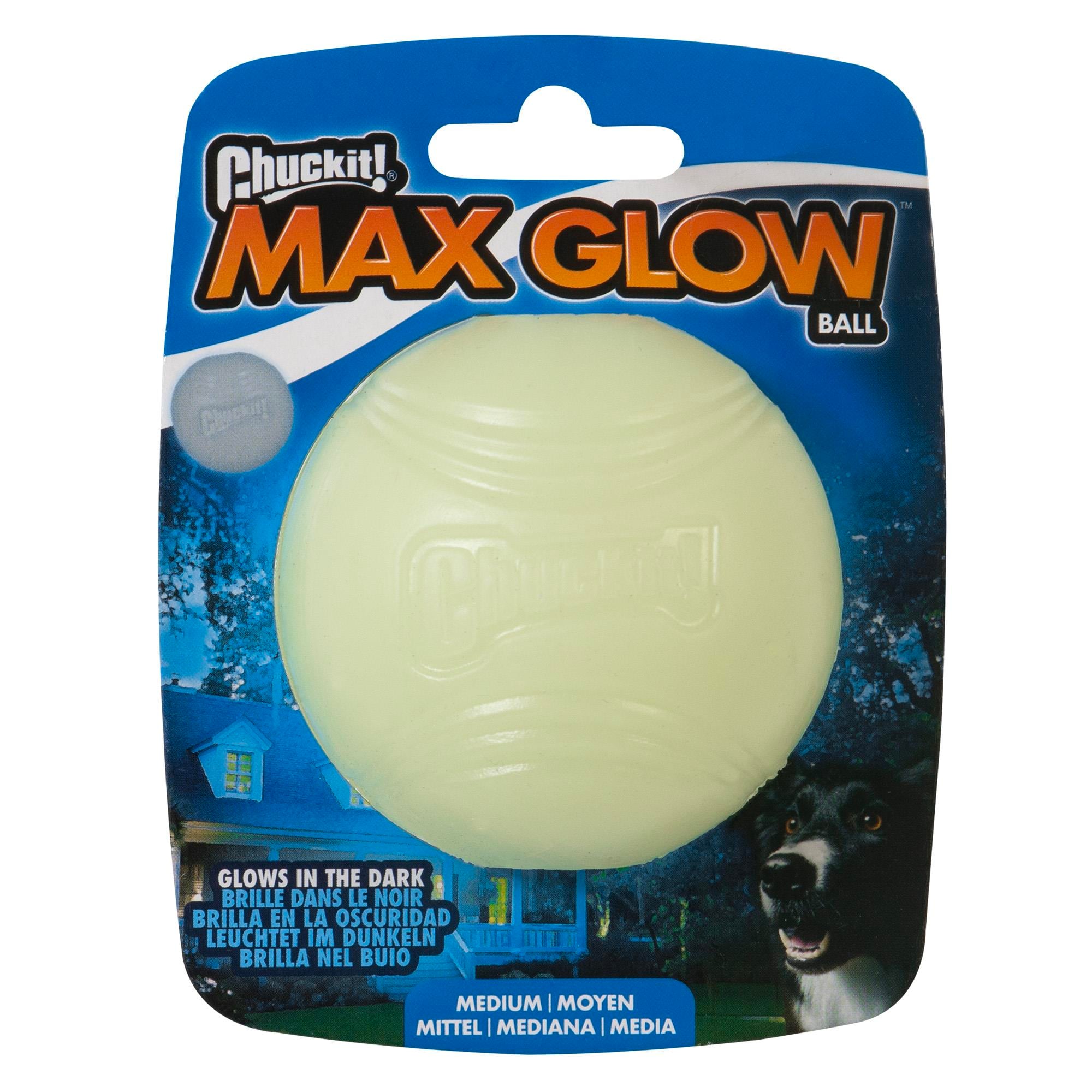 Chuckit! Max Glow Gece Parlayan Köpek Oyun Topu (Orta Boy) - Oyun Topları ve Frizbiler