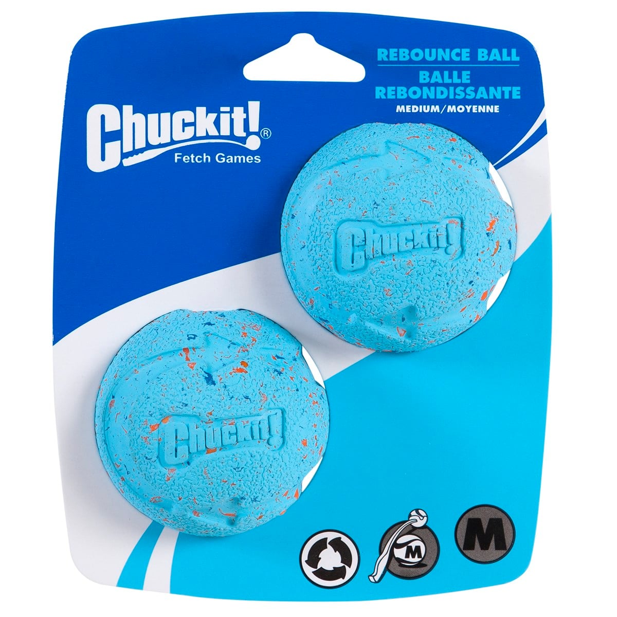 Chuckit! Rebounce Ball 2'li Doğa Dostu Köpek Oyun Topu (Orta Boy) - Oyun Topları ve Frizbiler