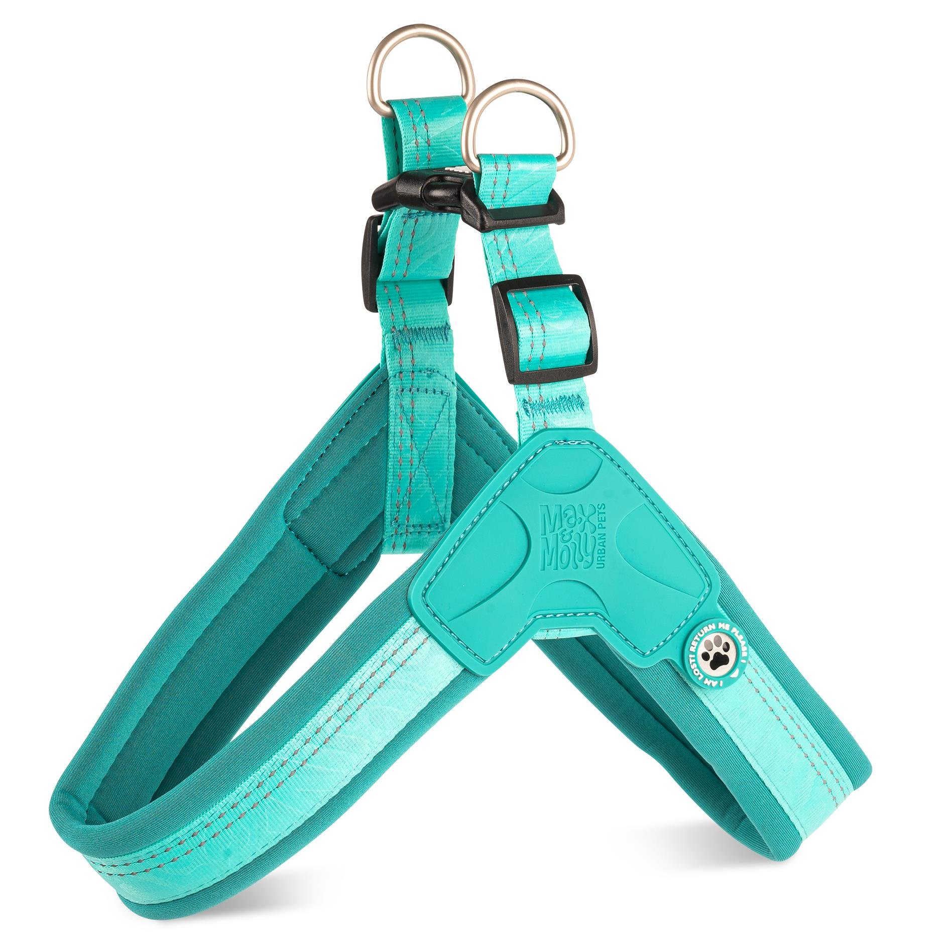 Matrix 2.0 Akıllı Künyeli Q-Fit Köpek Göğüs Tasması  - Turquoise (XXS) - Göğüs Tasmaları