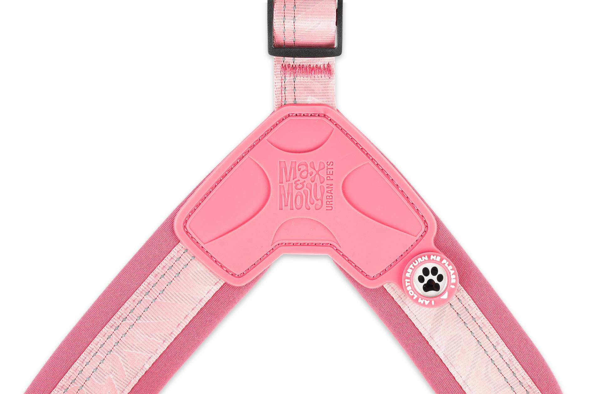 Matrix 2.0 Akıllı Künyeli Q-Fit Köpek Göğüs Tasması  - Rose (XXS) - Göğüs Tasmaları