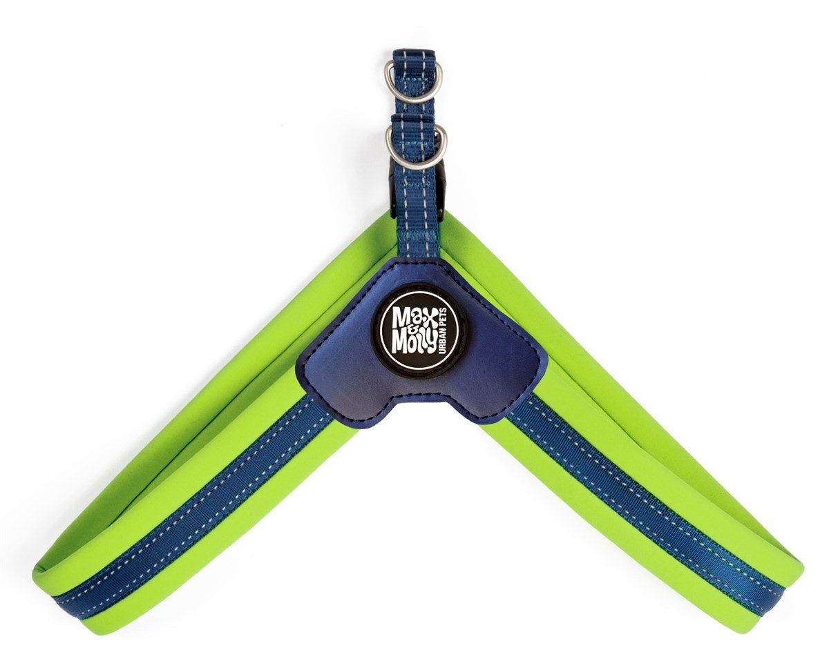 Max & Molly Q-Fit Matrix Lime Green Göğüs Tasması - Göğüs Tasmaları