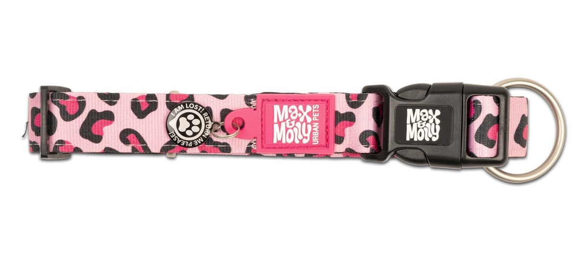 Max & Molly Smart ID Leopard Pink Boyun Tasması - Boyun Tasmaları