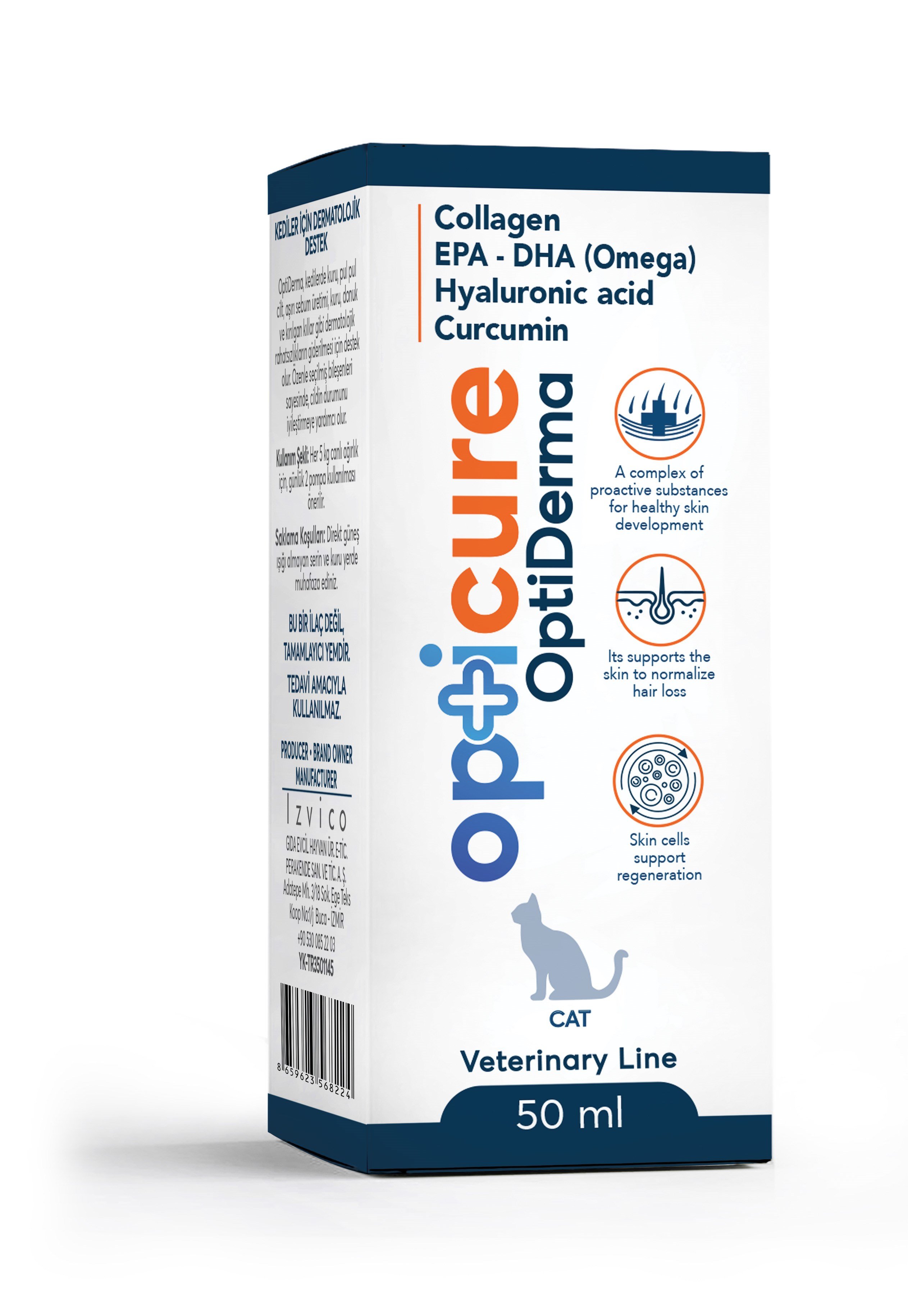 Opticure Derma Cat 50ml - Kedi Ödülleri ve Ek Besinleri