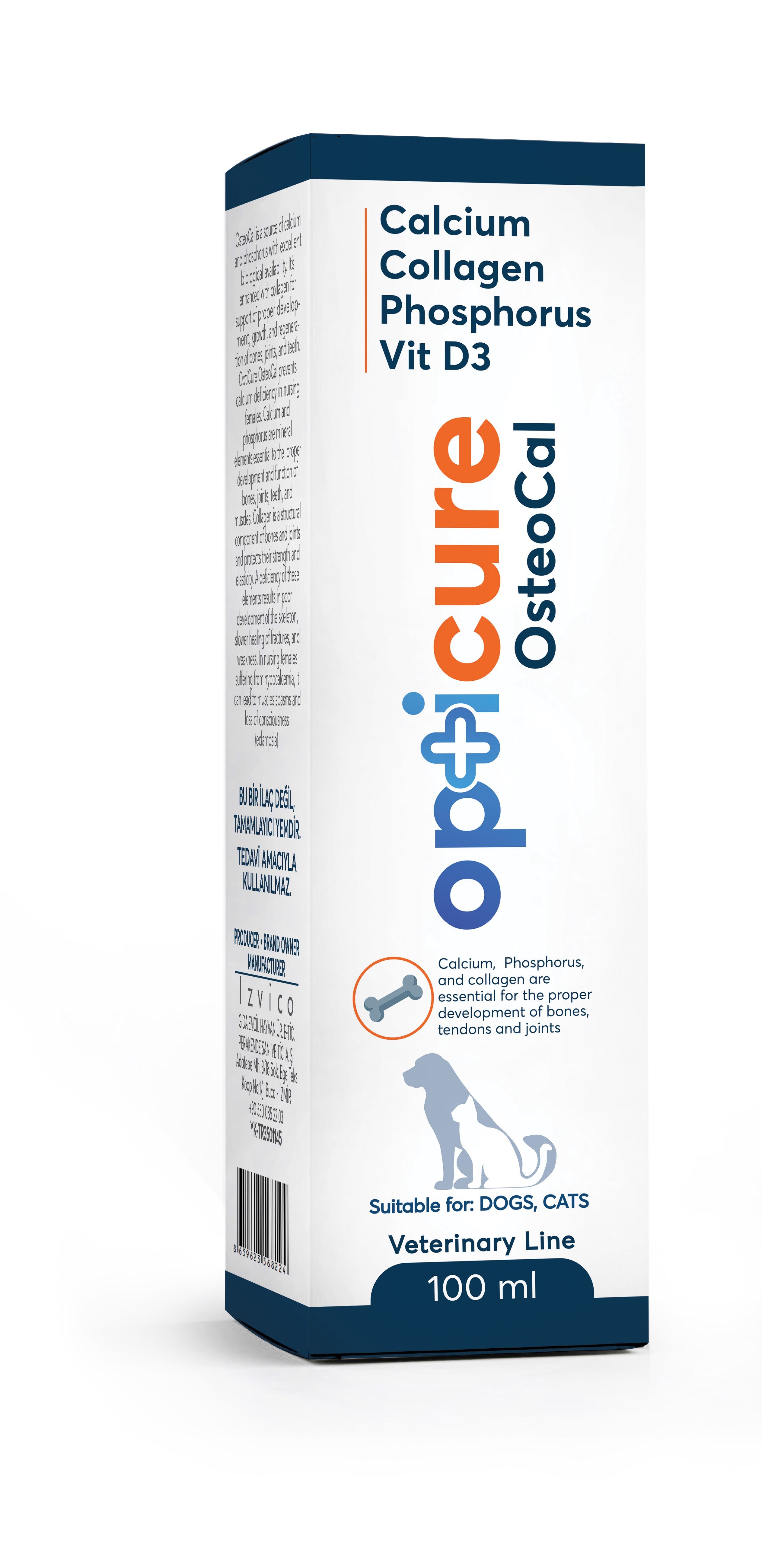 Opticure OsteoCal Cat Dog 60x1gr - Kedi Ödülleri ve Ek Besinleri
