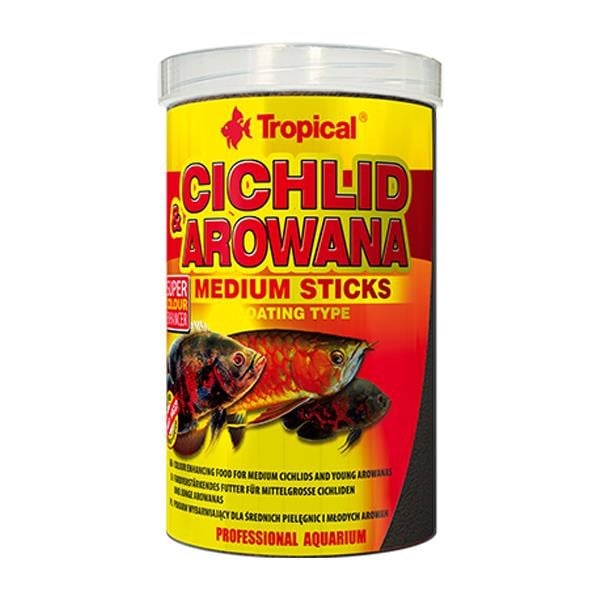 Tropical Cichlid&Arowana Medium Sticks 1000ml/360Gr