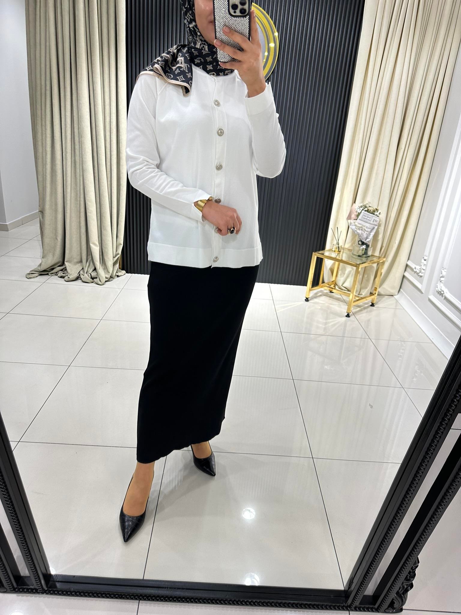 013 Triko kalem etek  SİYAH