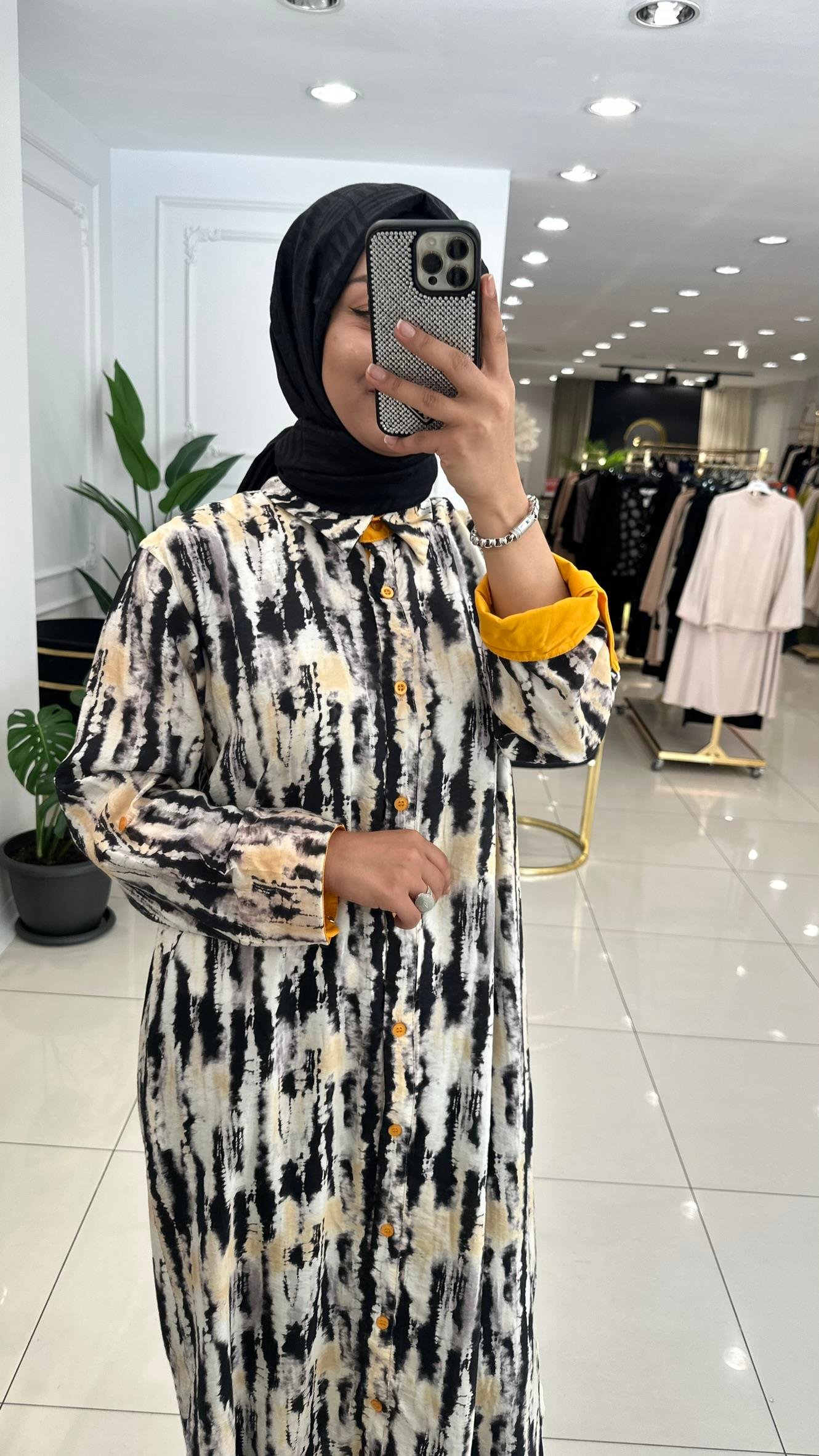 10515 Dalga gömlek elbise