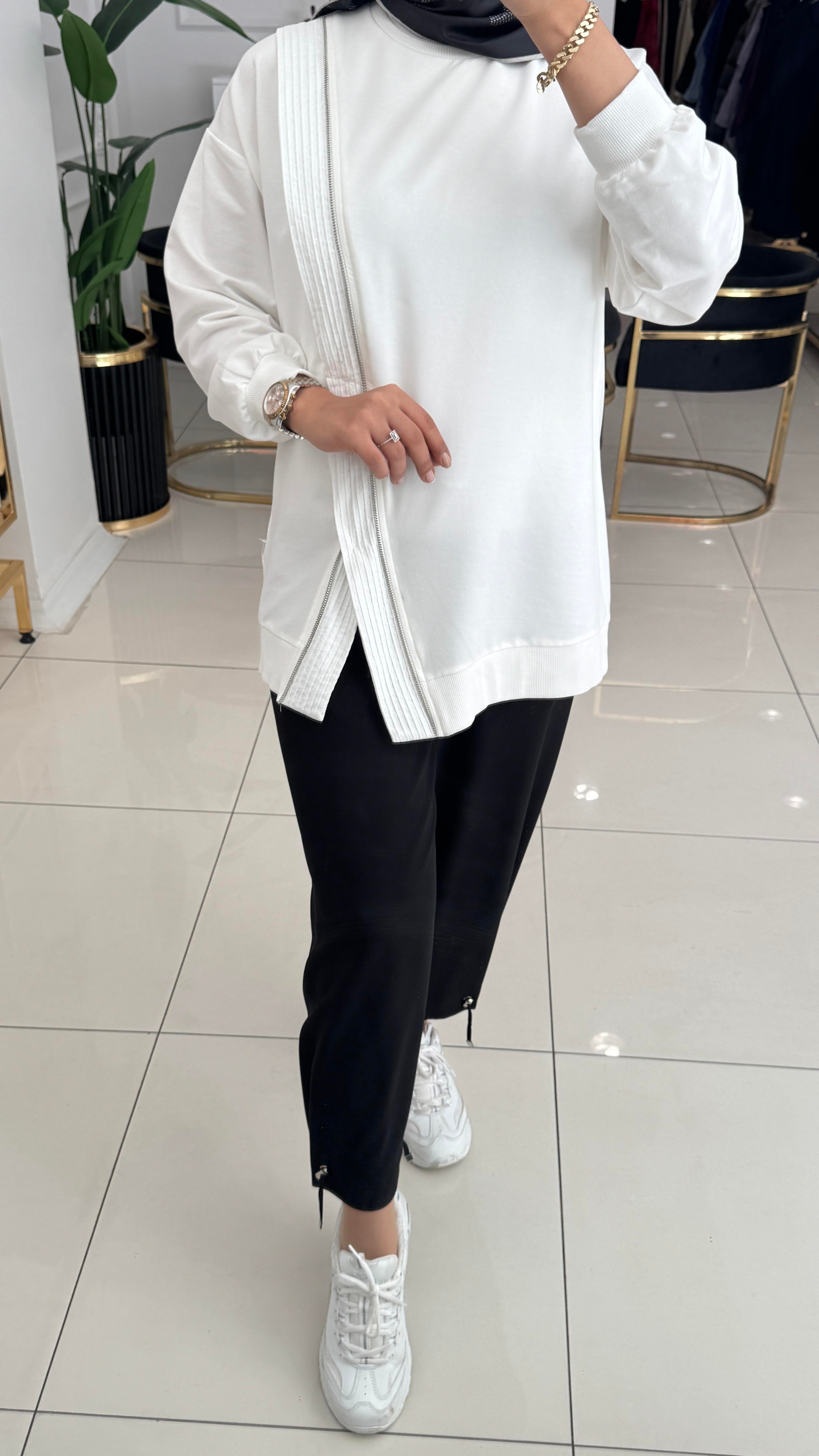 10771 Çapraz bera tunik-EKRU