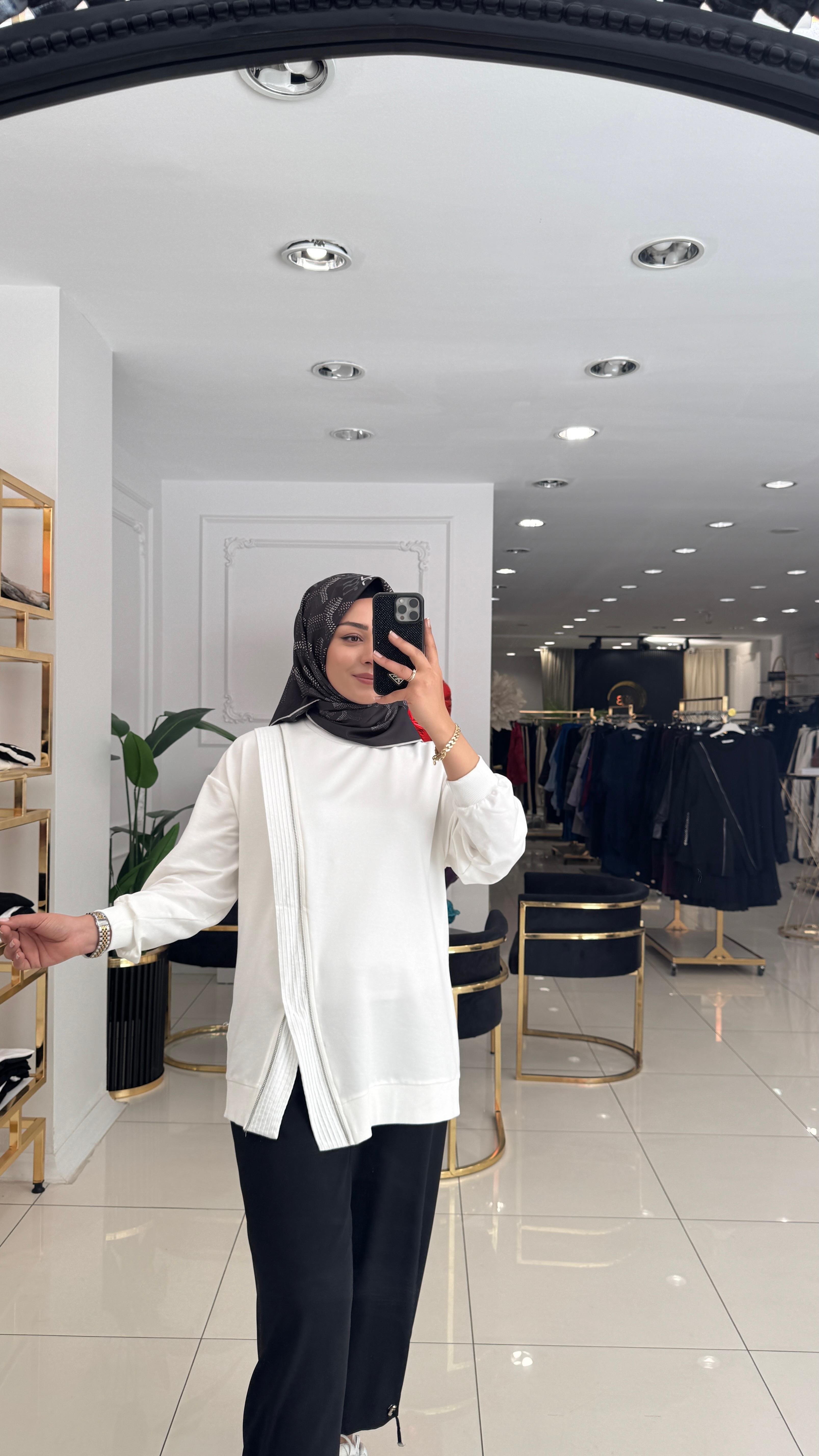 10771 Çapraz bera tunik-EKRU