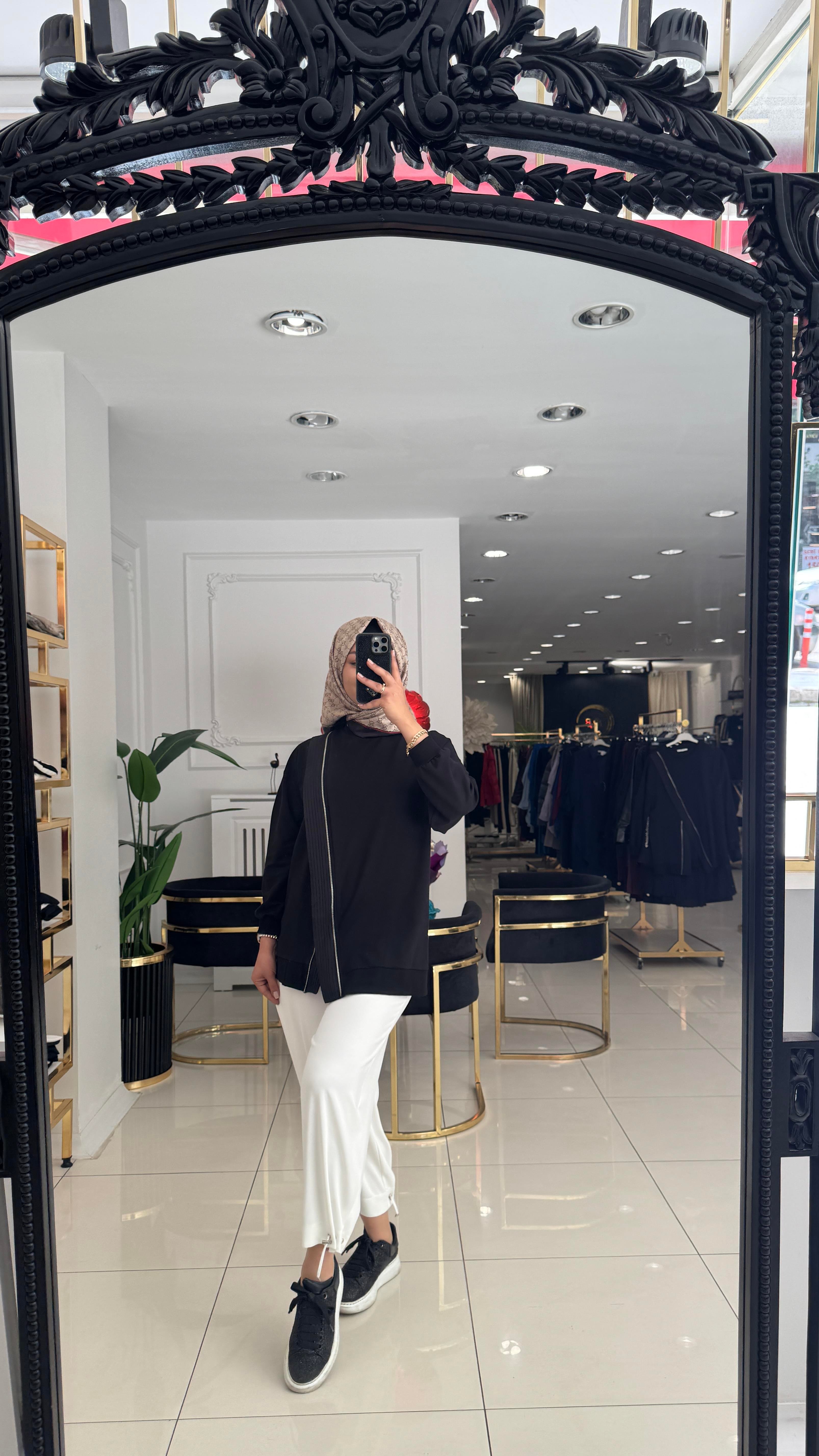 10771 Çapraz bera tunik-SİYAH