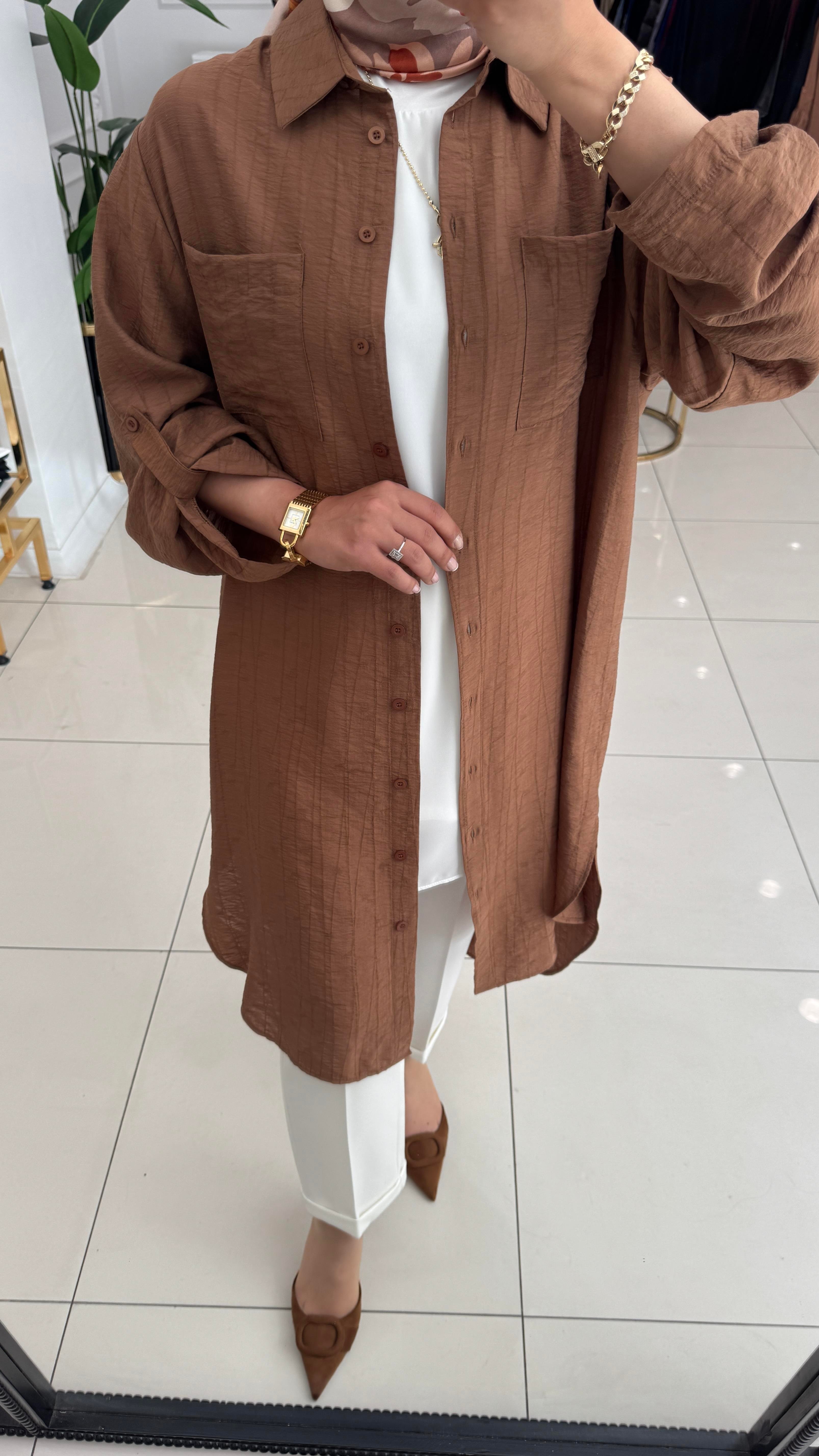 10796 Mina desenli tunik-CAMEL