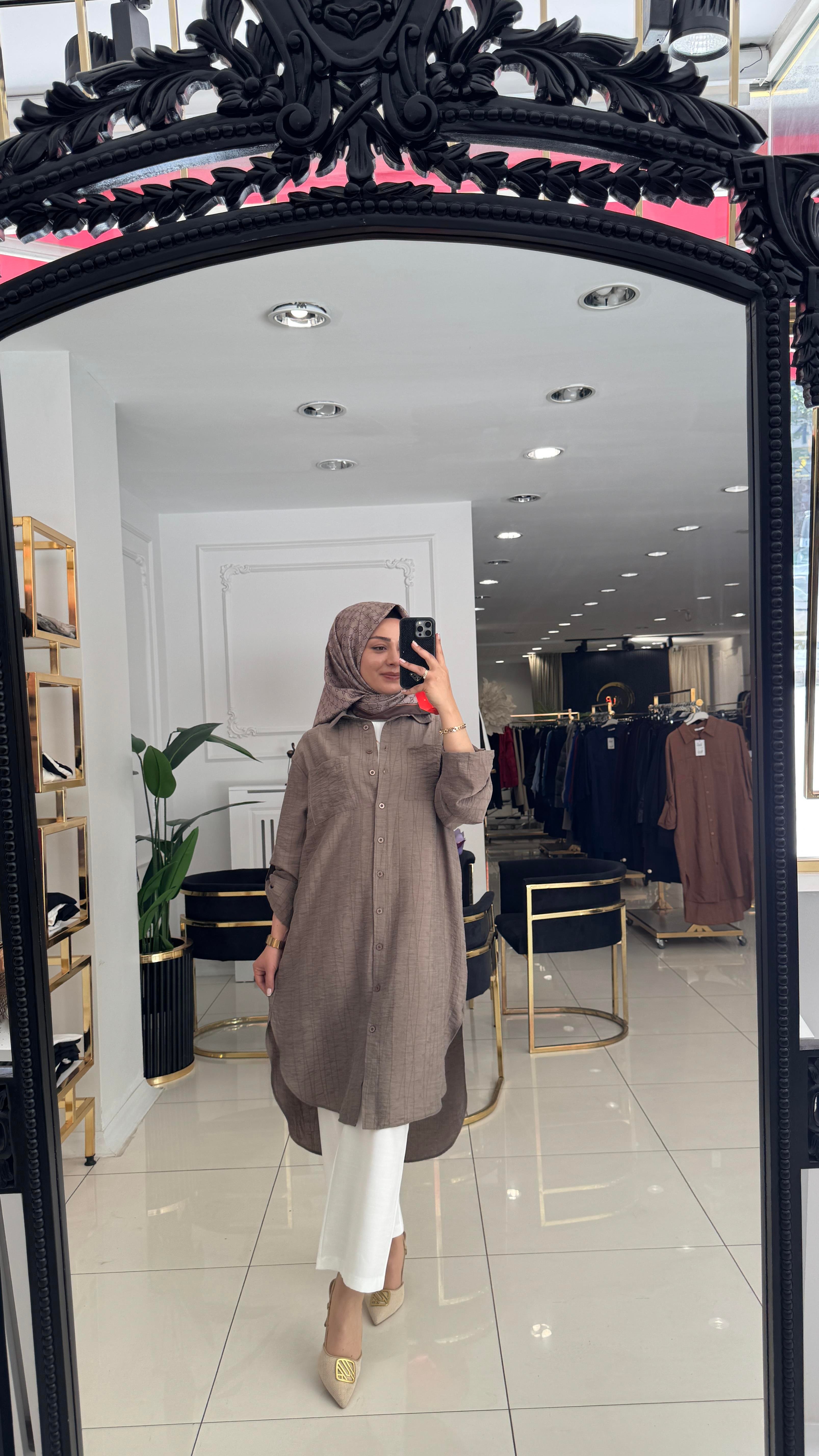 10796 Mina desenli tunik-VİZON