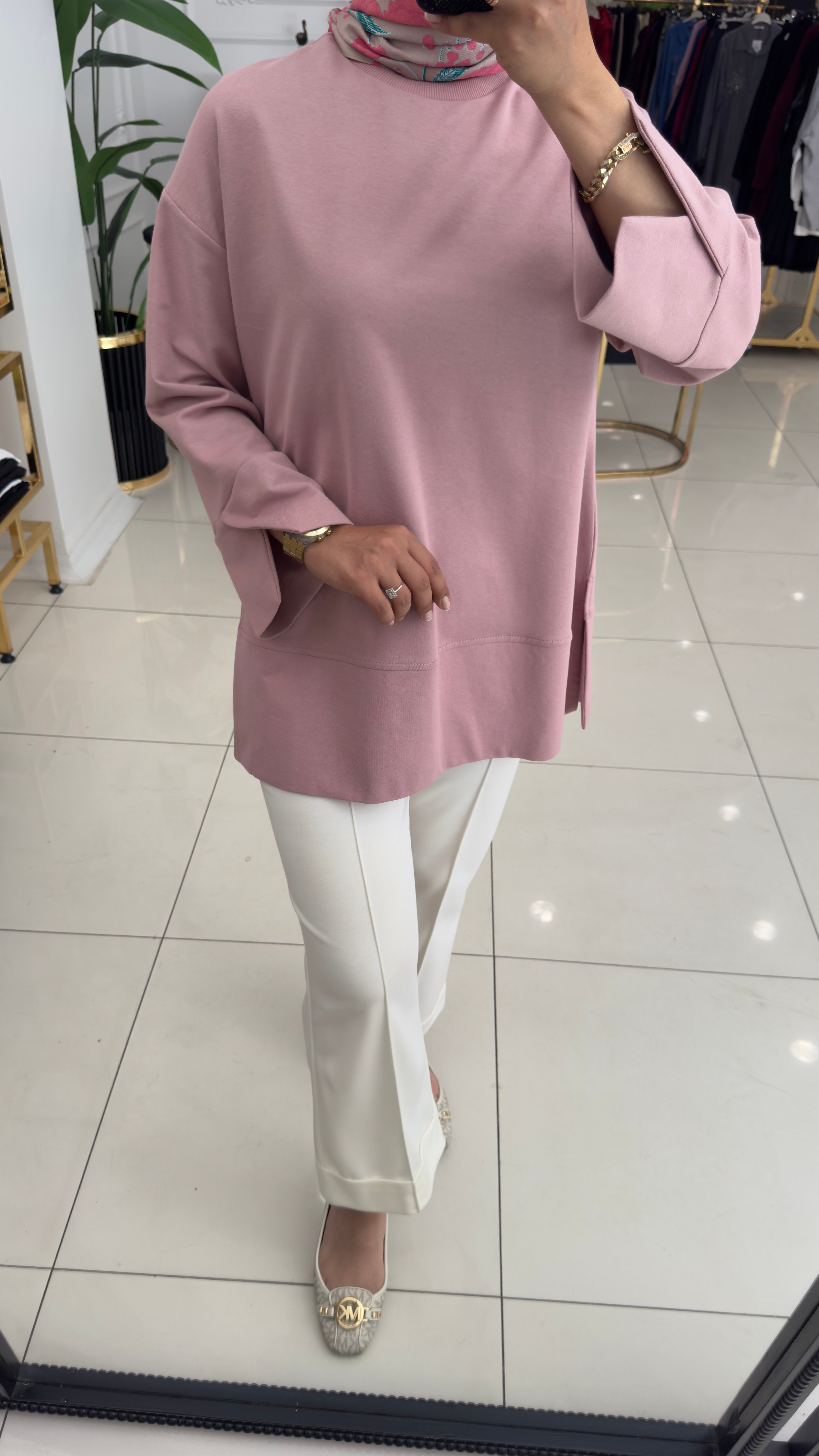 20735 Mona basic sweat- GÜL KURUSU