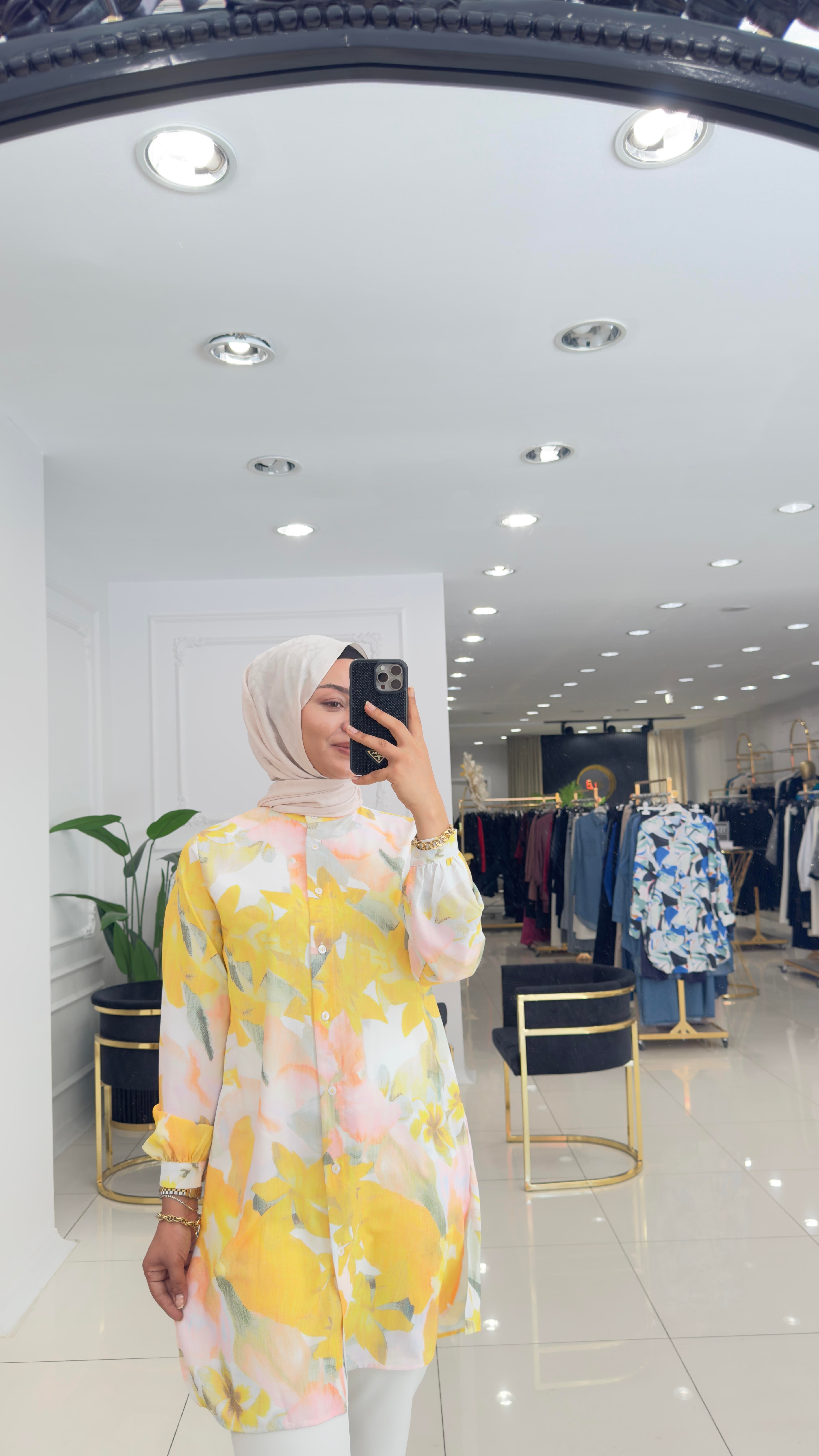 4006 DEFNE GÖMLEK TUNİK-SARI