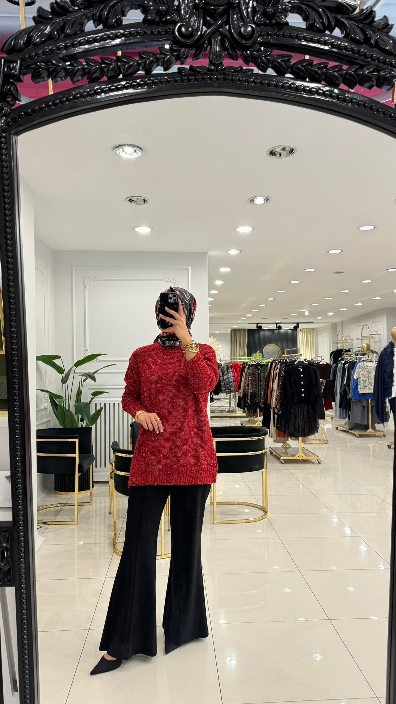 51114 Miray Tunik-KIRMIZI