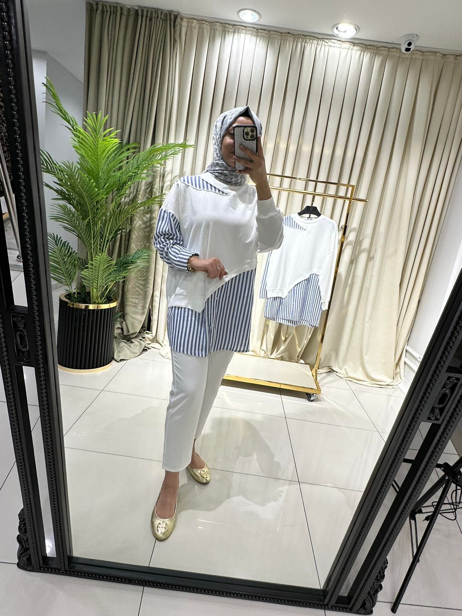 GÖMLEKLİ TUNİK BEYAZ 