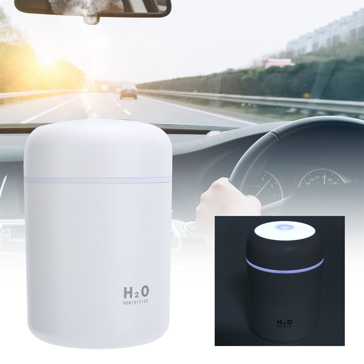 300 ml Ulrasonik Hava Nemlendirici Buhar Makinesi ve Aroma Difüzörü