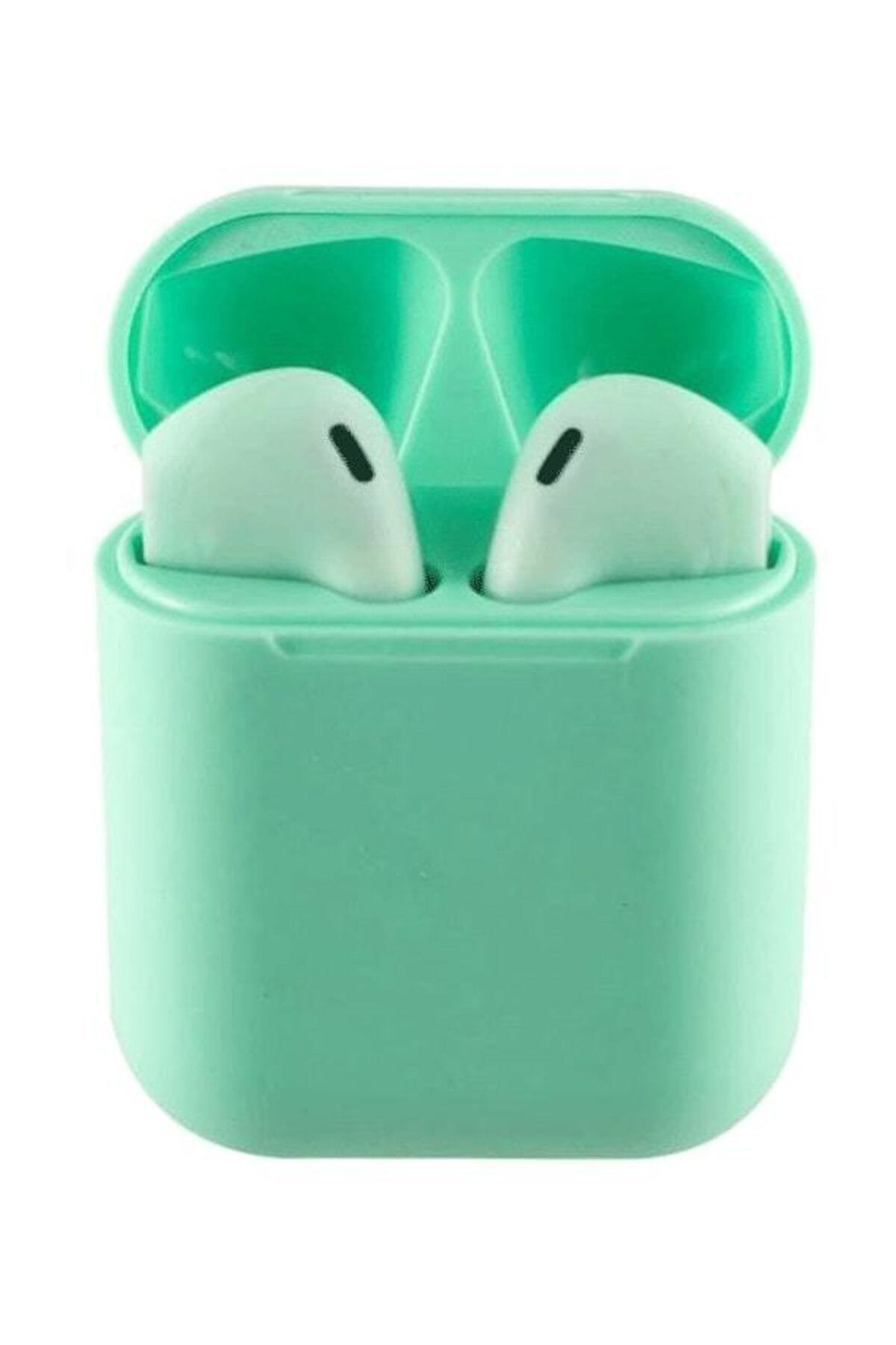 Airpods i12 TWS Yeşil iPhone Android Universal Bluetooth Kulaklık HD Ses Kalitesi