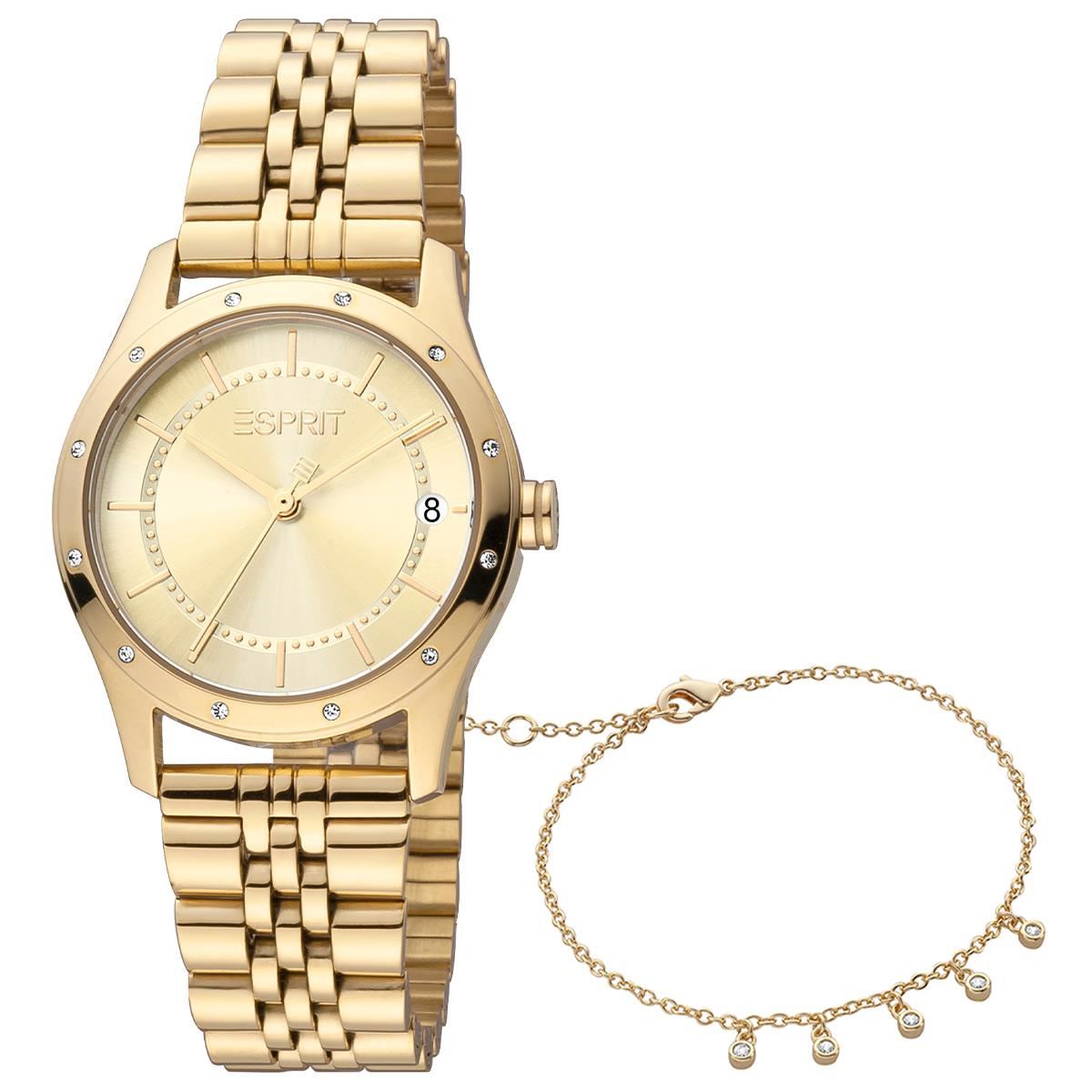 Esprit ES1L223M3115 Kadın Kol Saati ve Bileklik Seti