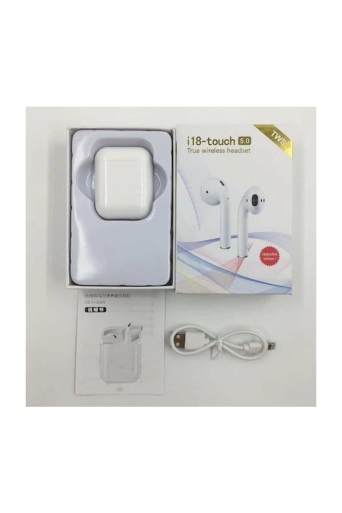 TWS i18 Bluetooth 5.0 Kulaklık - Şarj Üniteli