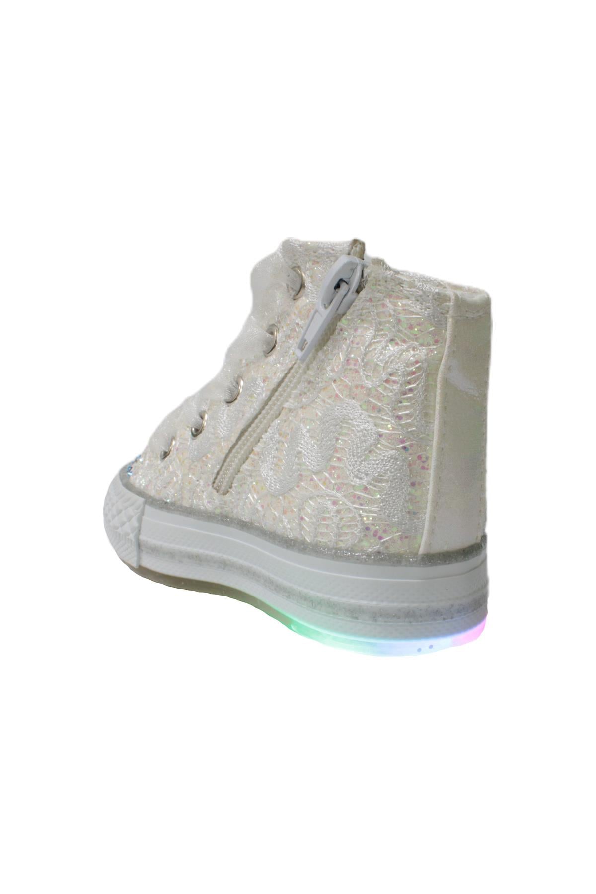 İlhan Paşaoğlu Işıklı Pullu Convers İlk Adım Spor Ayakkabısı Bej