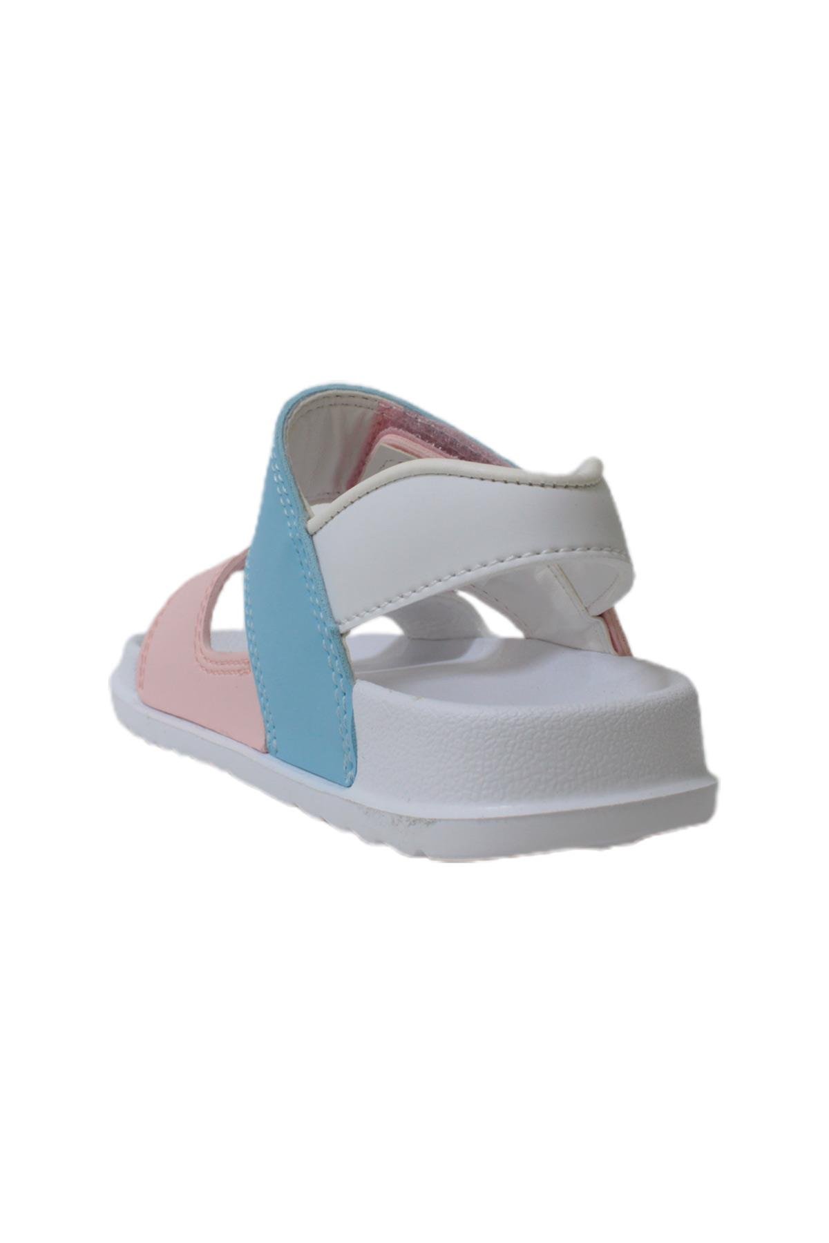 Vicco Krixi Çocuk Sandalet Beyaz-Pembe