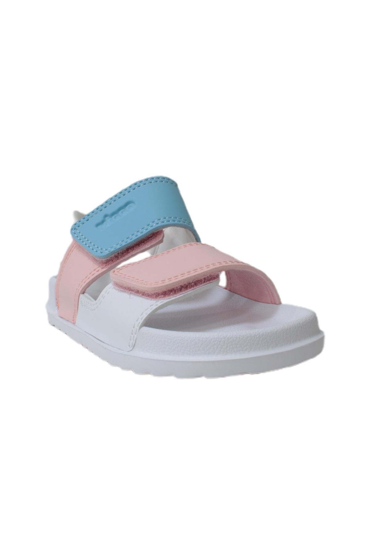 Vicco Krixi Çocuk Sandalet Beyaz-Pembe
