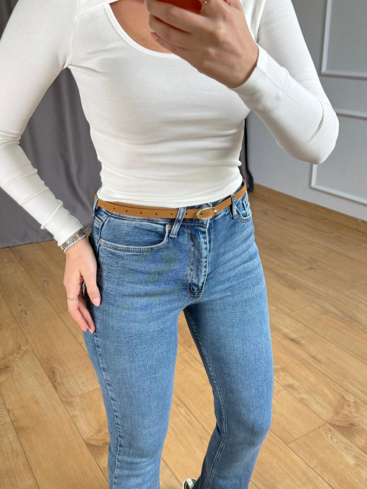 Açık Mavi İspanyol Paça Jean