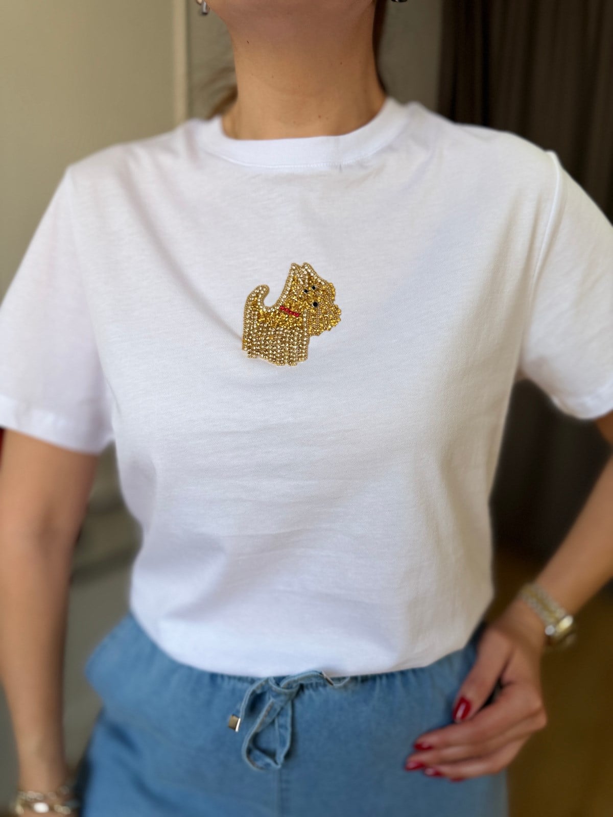 Beyaz Agatha Tshirt