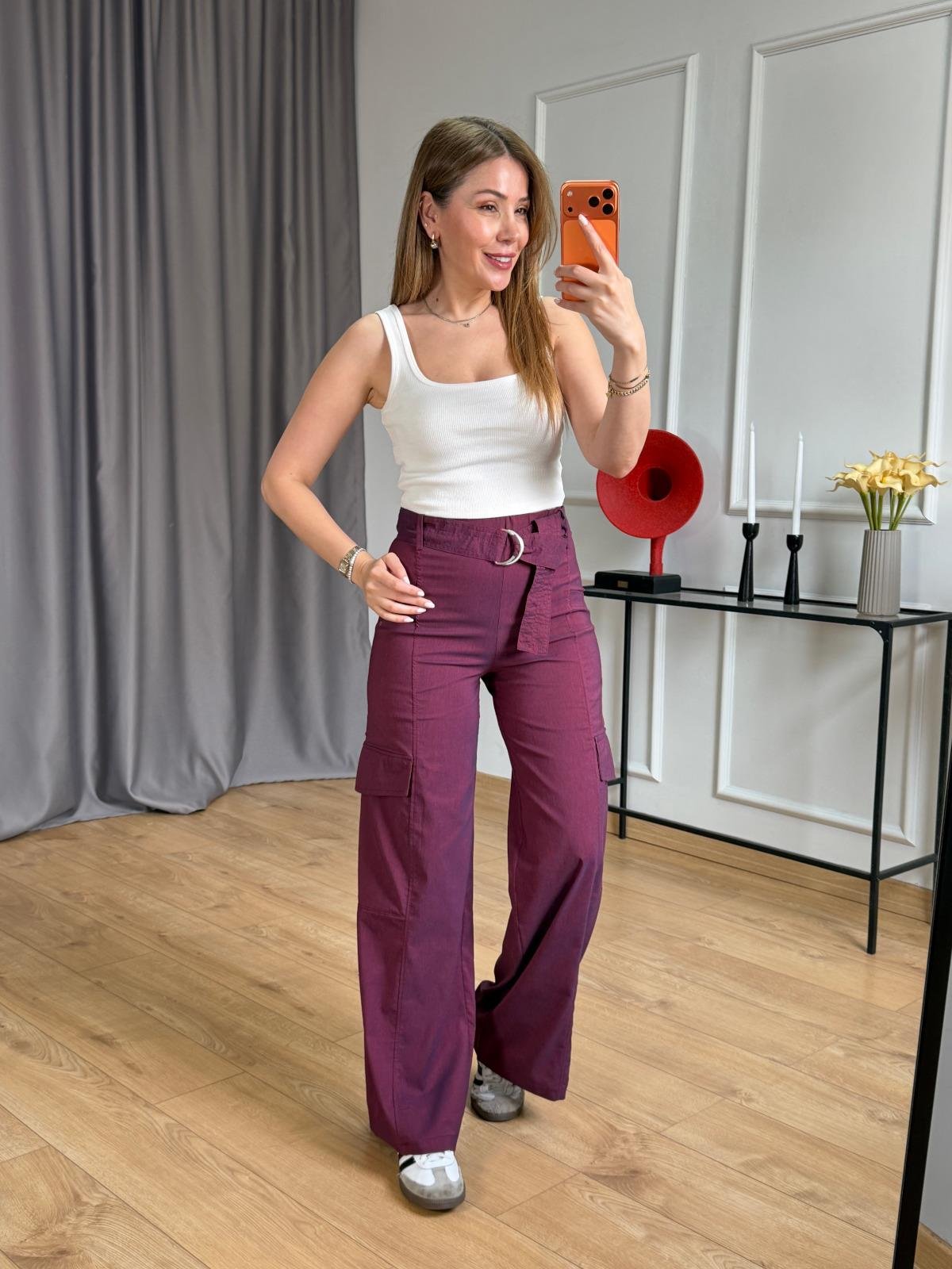 Bordo Kargo Pantolon