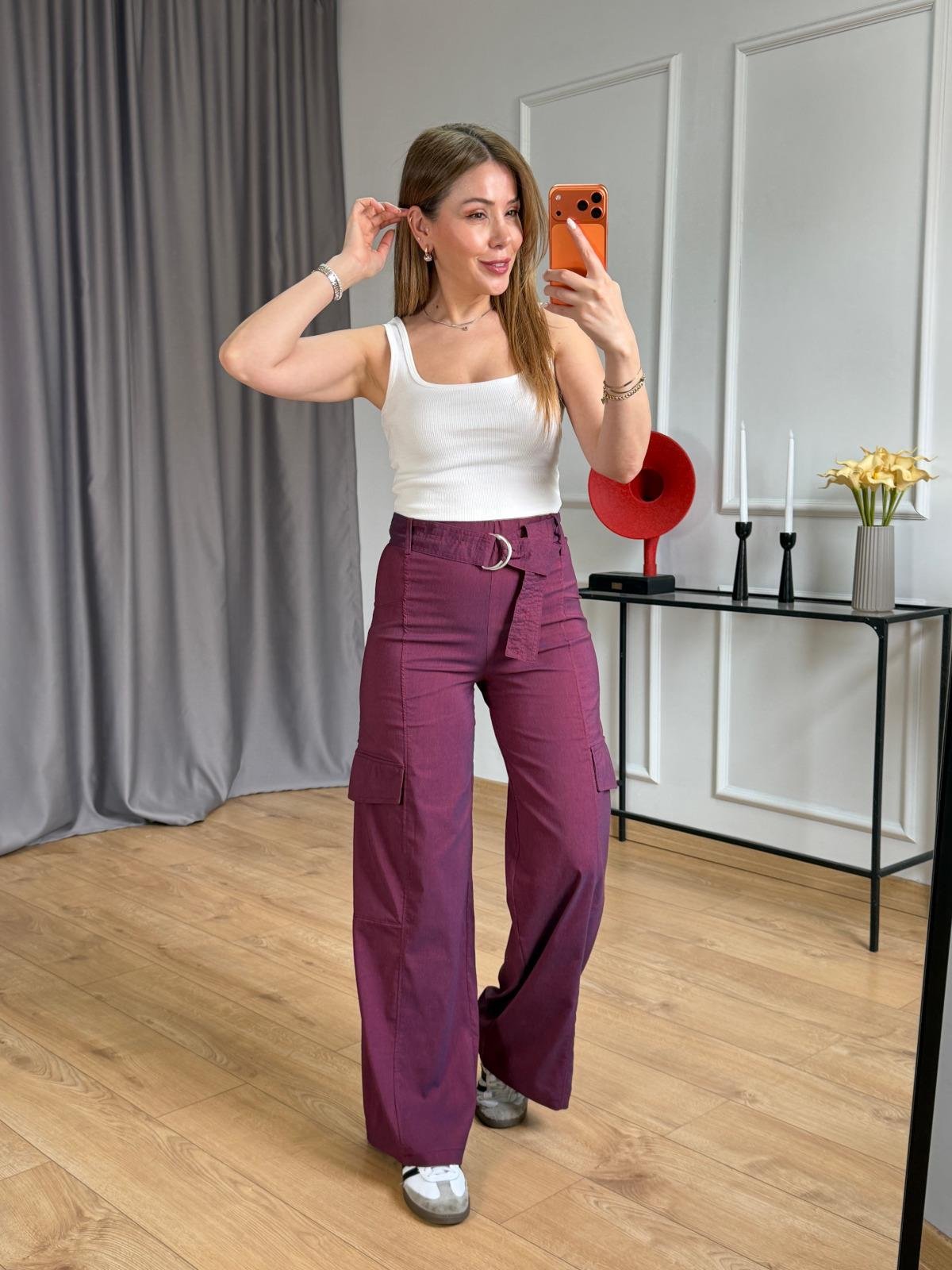 Bordo Kargo Pantolon