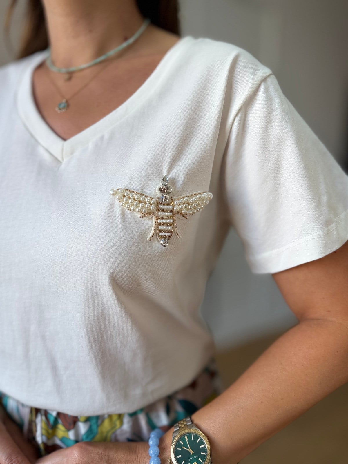 Ekru Arılı Tshirt