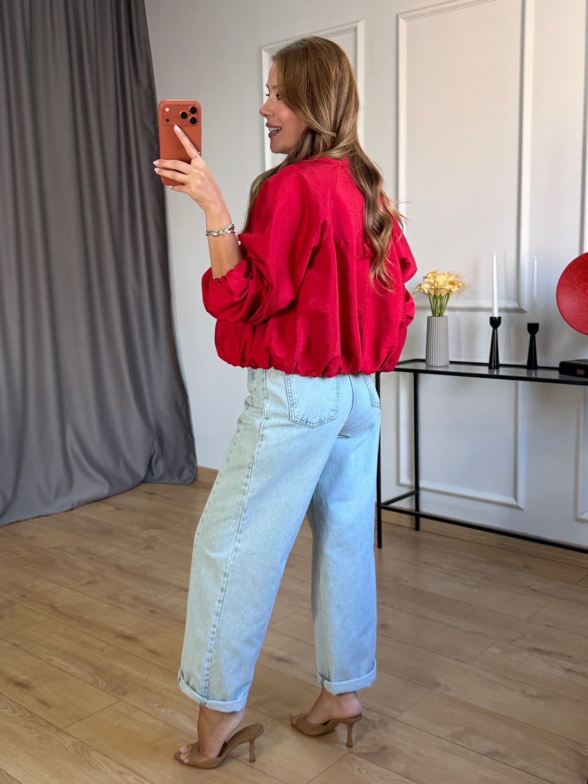 Kırmızı Kruvaze Model Ceket