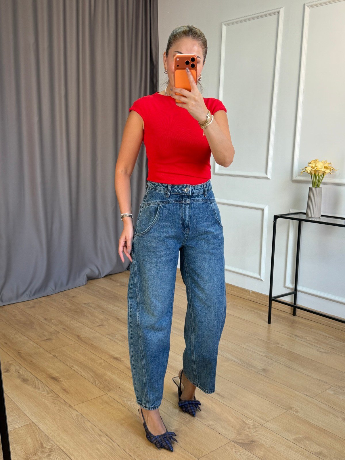 Mavi Dikişli Balon Jean