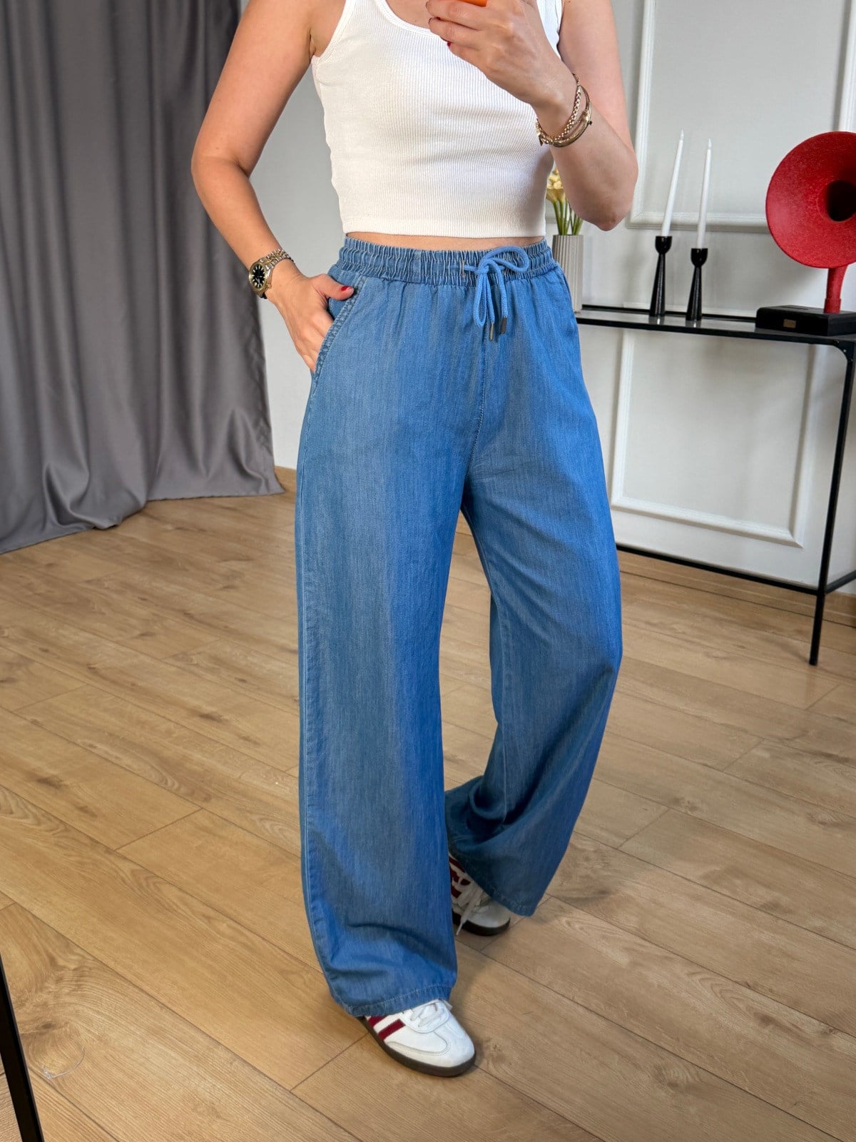 Mavi Gömlek Pantolon Denim Takım