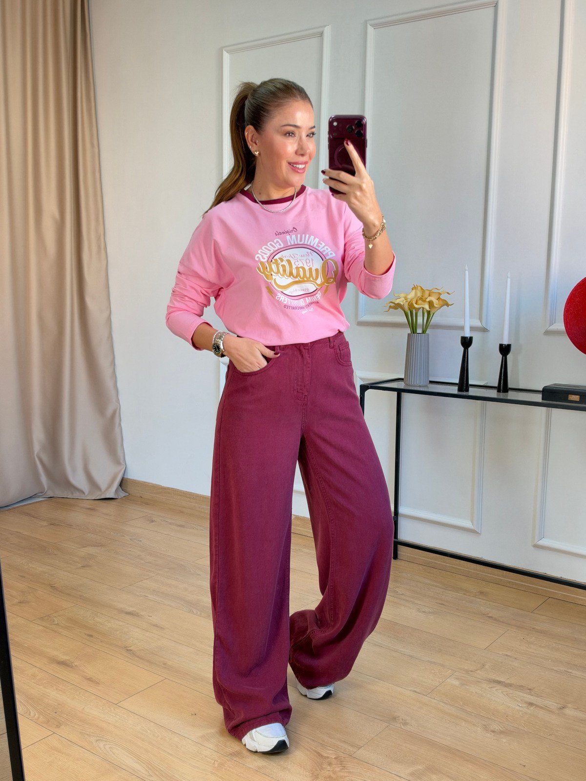Mürdüm Tensel Pantolon