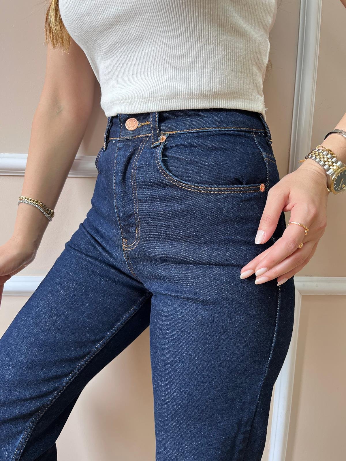 Orj. Marka Koyu Lacivert Wide Leg