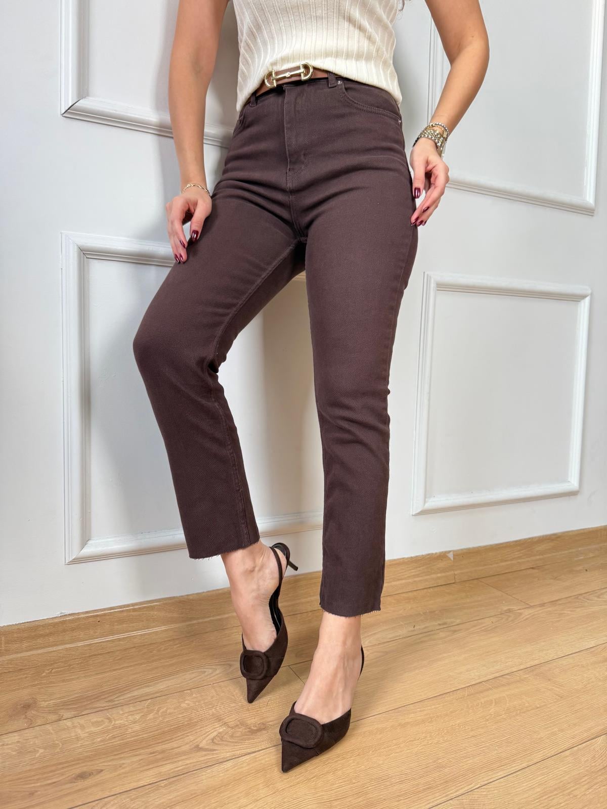 Orj. Marka Kesik Paça Kahve Jean( ÖN SİPARİŞ ÜRÜNÜDÜR )