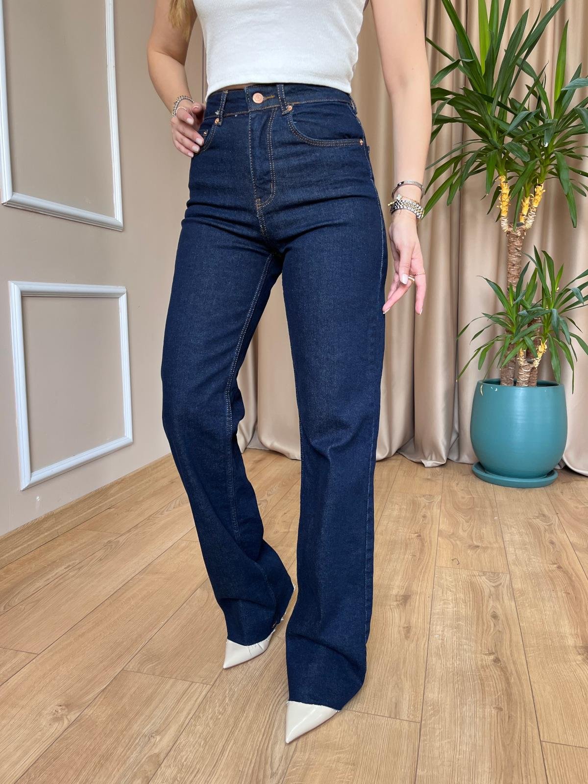 Orj. Marka Koyu Lacivert Wide Leg