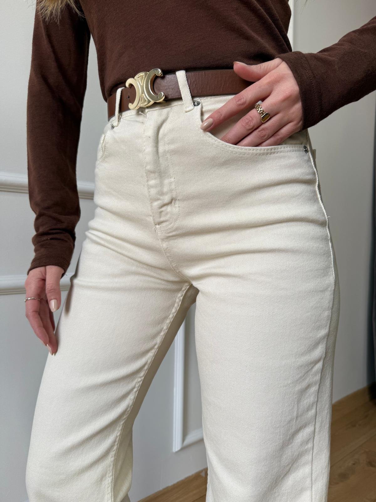 Orj. Marka Krem Wide Leg